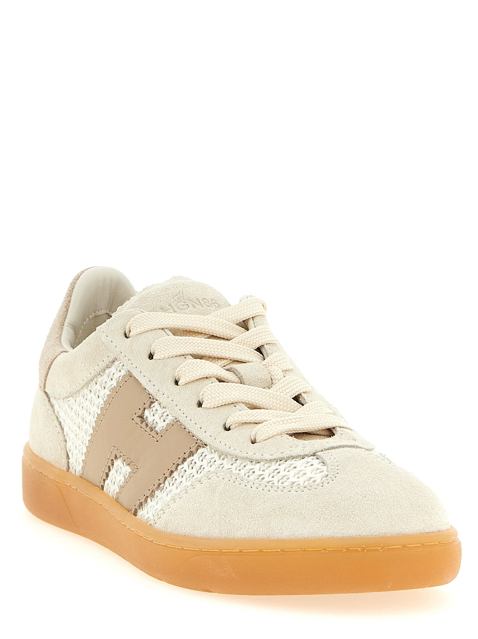 Beige Cotton Low Top Sneakers - 2