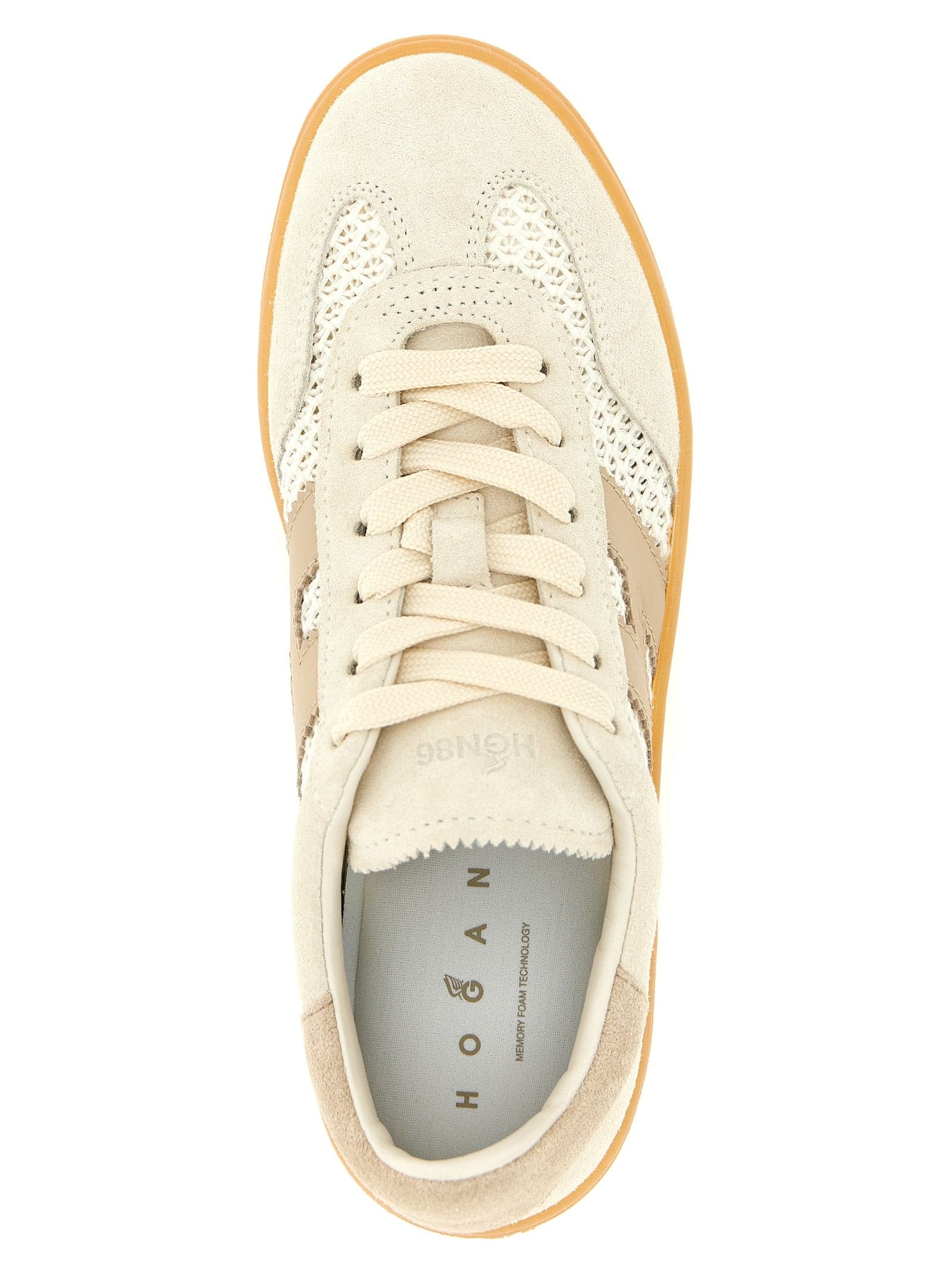 Beige Cotton Low Top Sneakers - 4