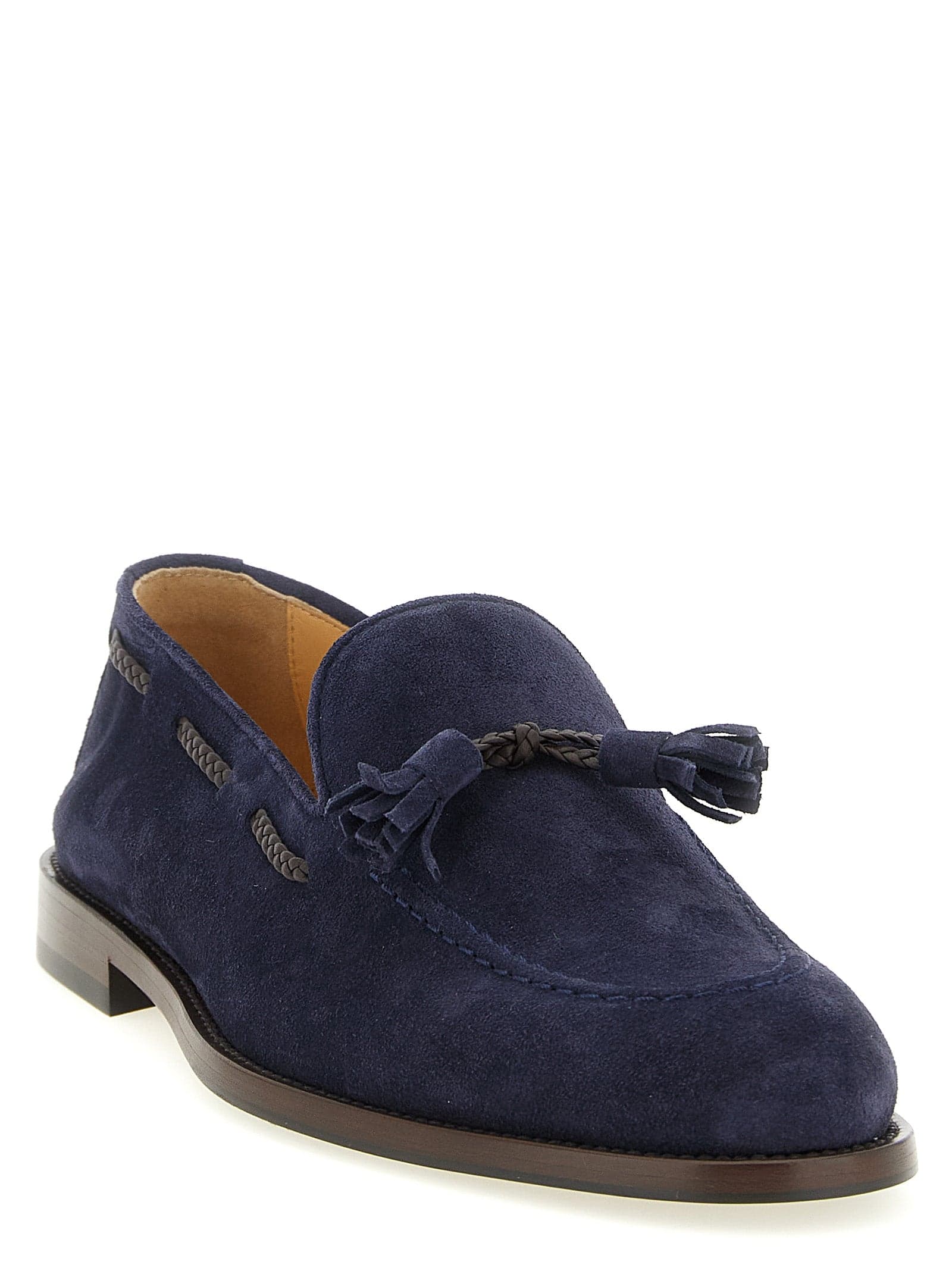Blue Calfskin Slip-On Loafers - 2
