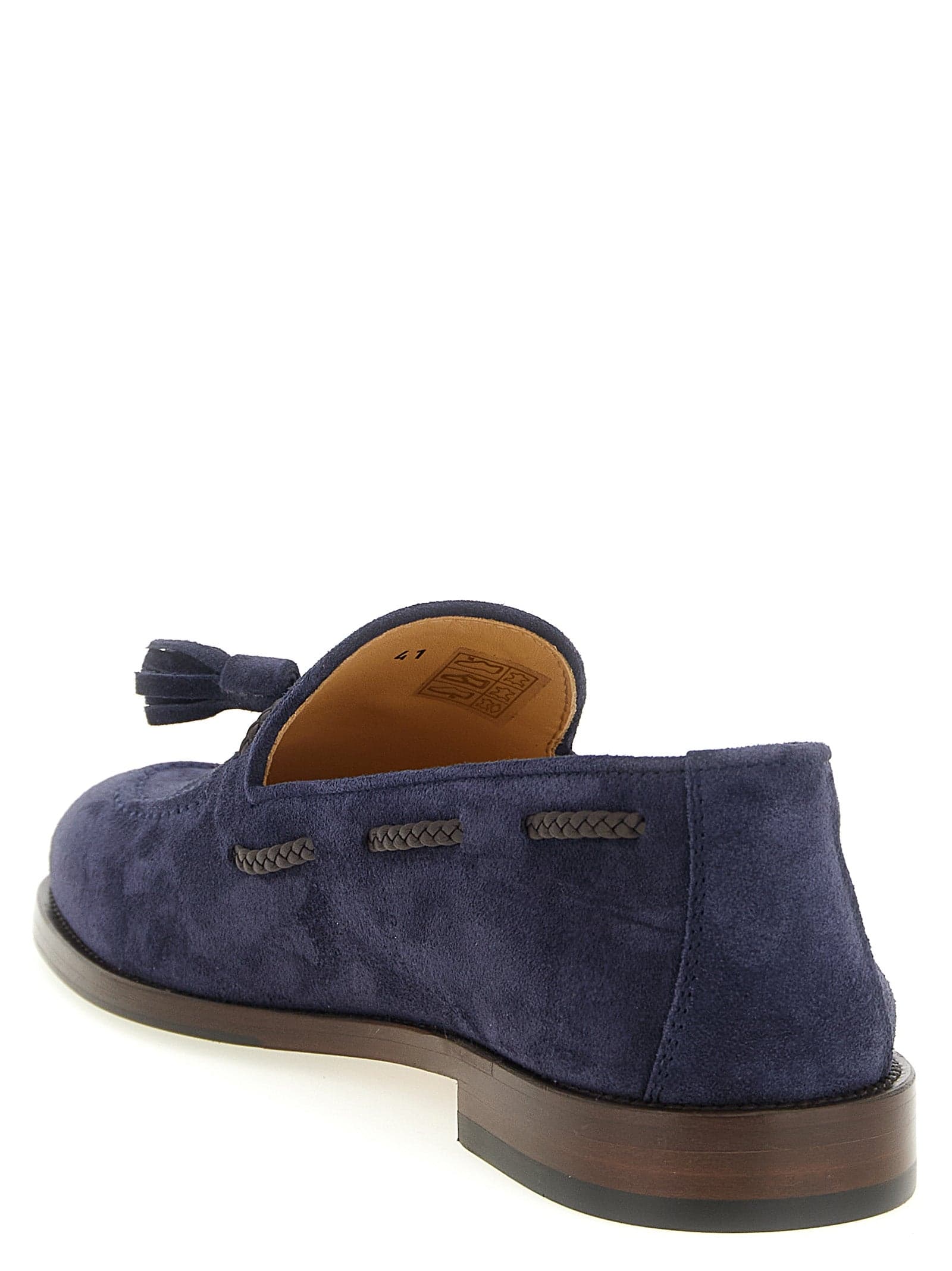 Blue Calfskin Slip-On Loafers - 3