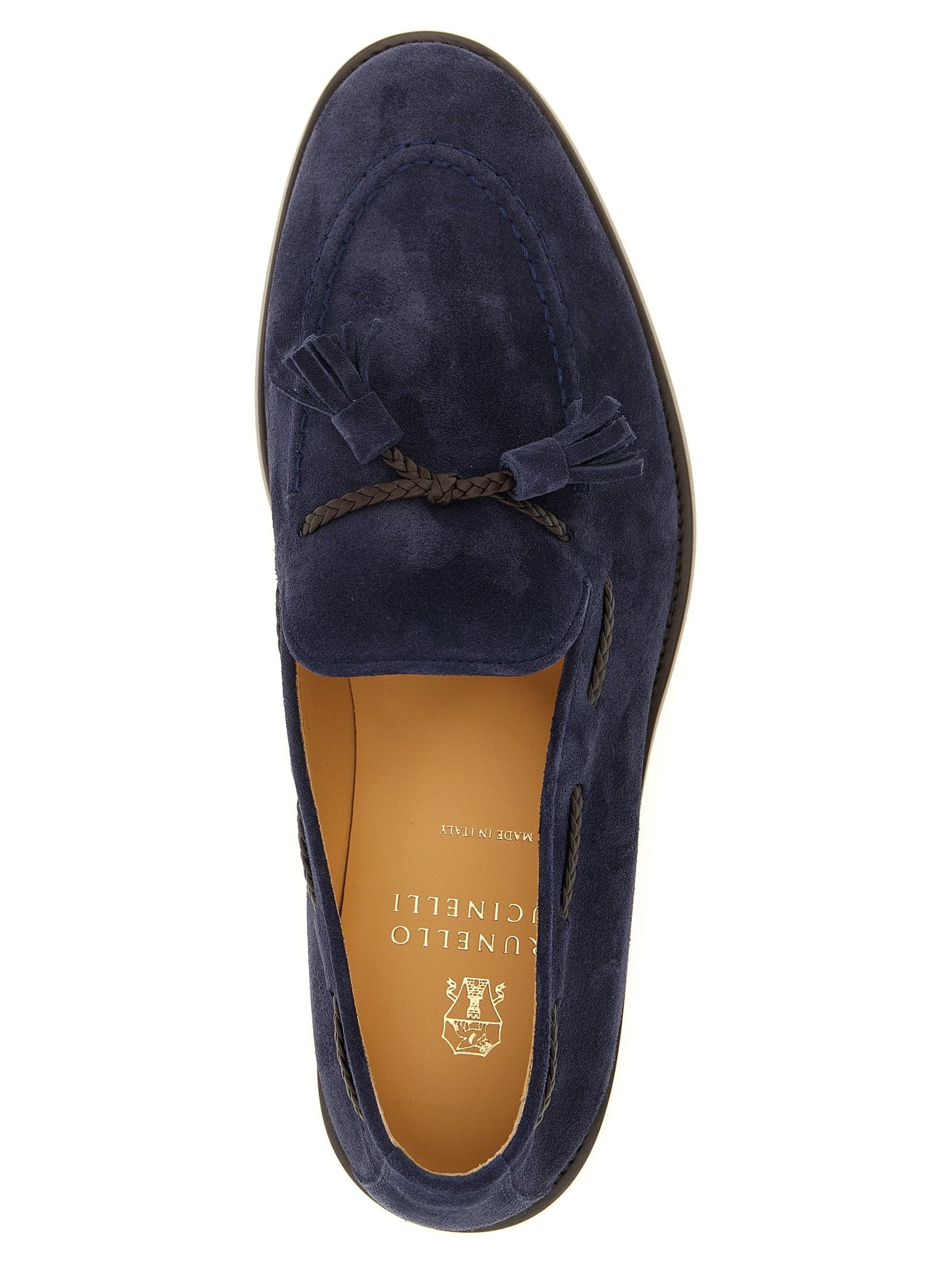 Blue Calfskin Slip-On Loafers - 4