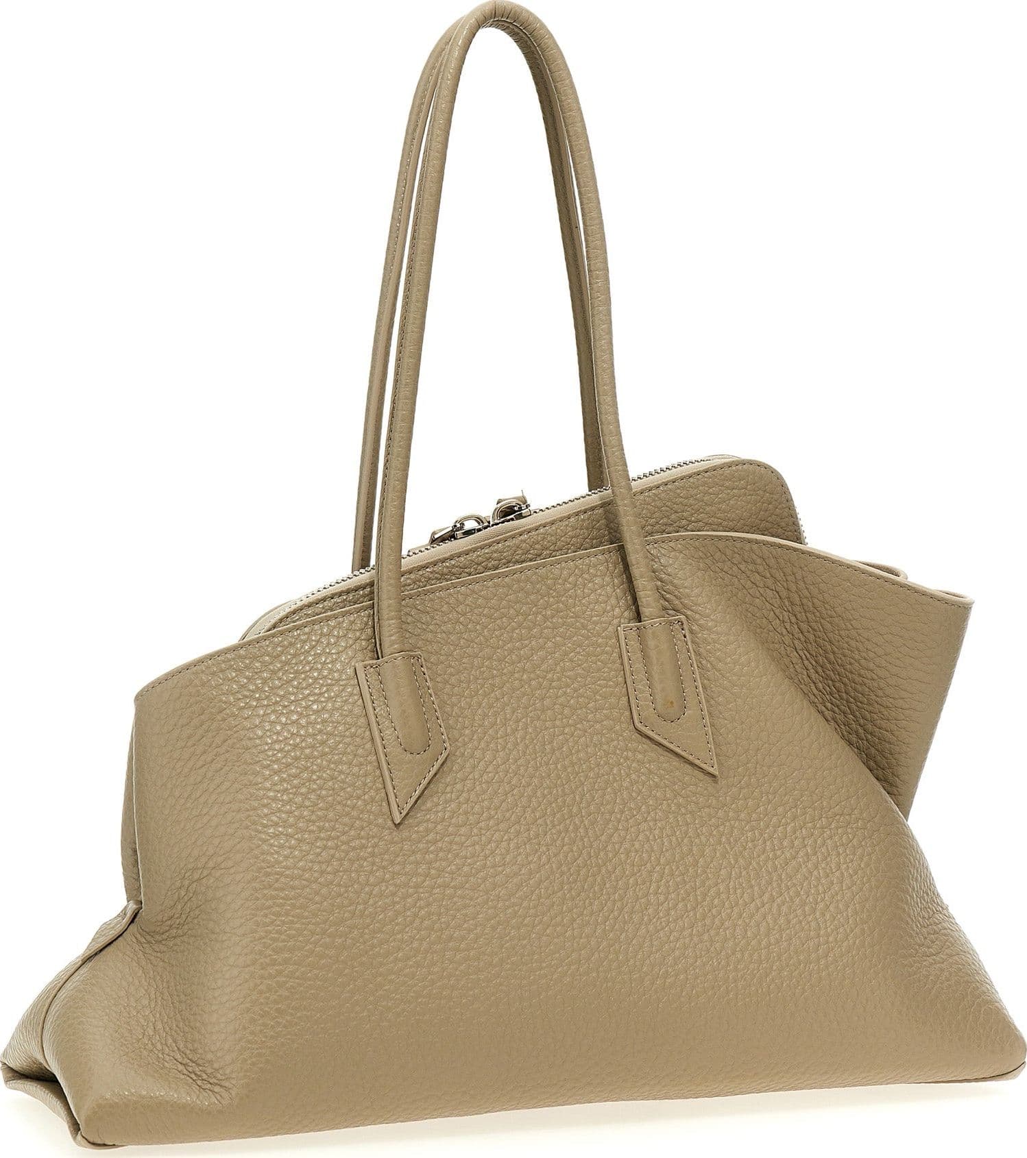Beige Calfskin Shoulder Bag - 2