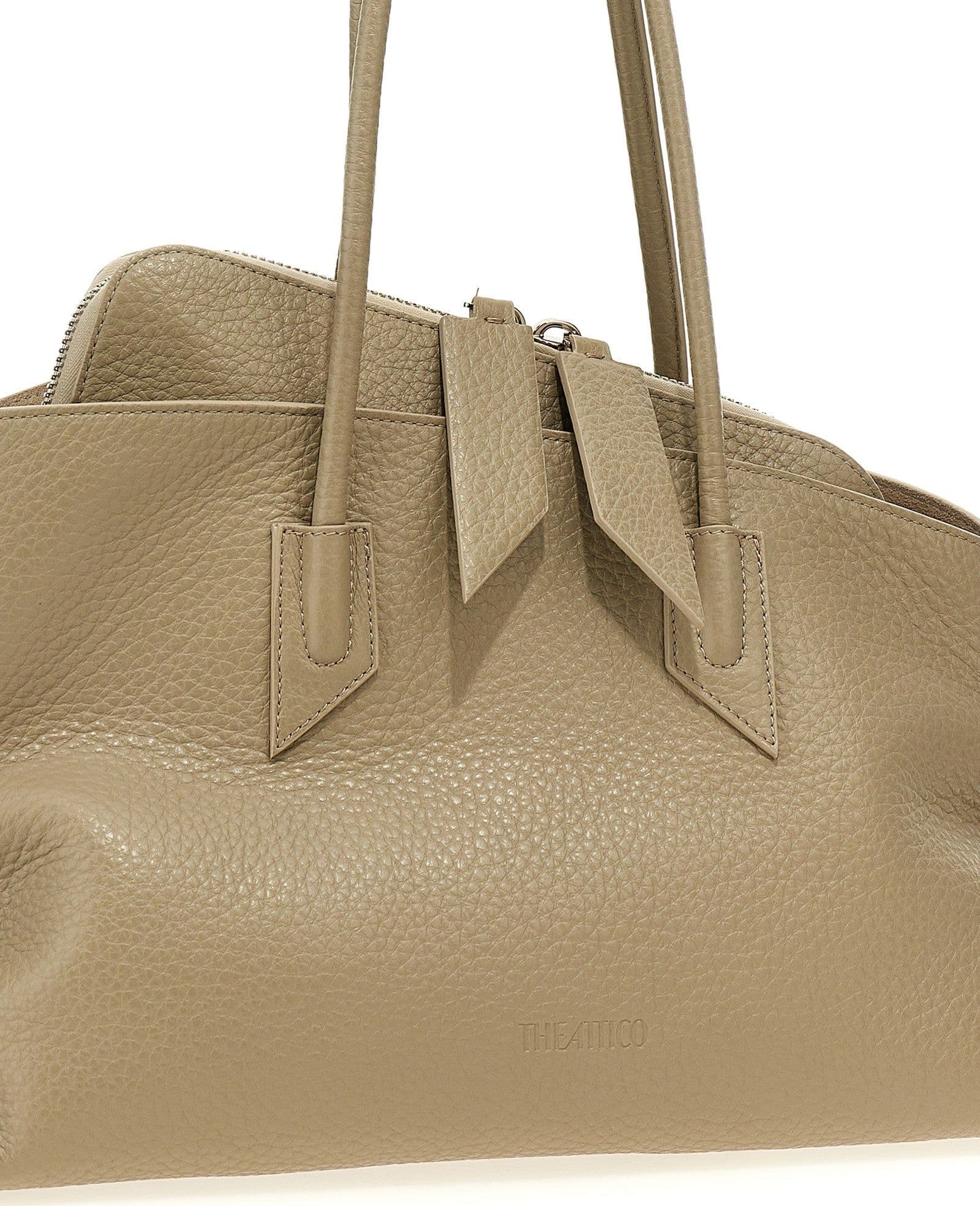 Beige Calfskin Shoulder Bag - 3