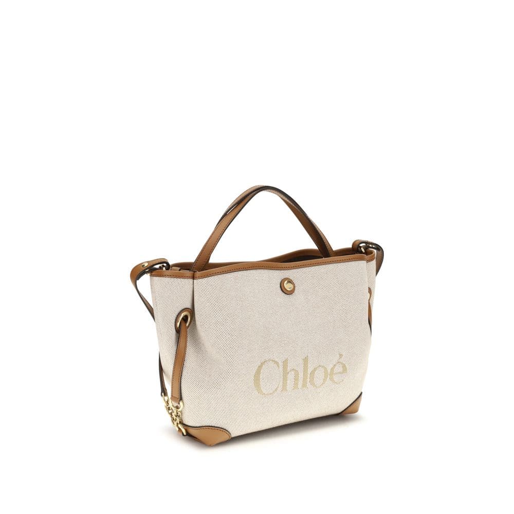 Beige Fabric Shoulder Bag - 2