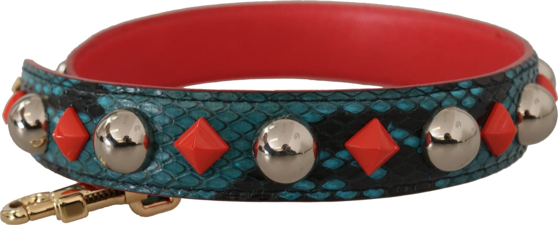 Green Crystals Leather Bag Shoulder Strap - 3