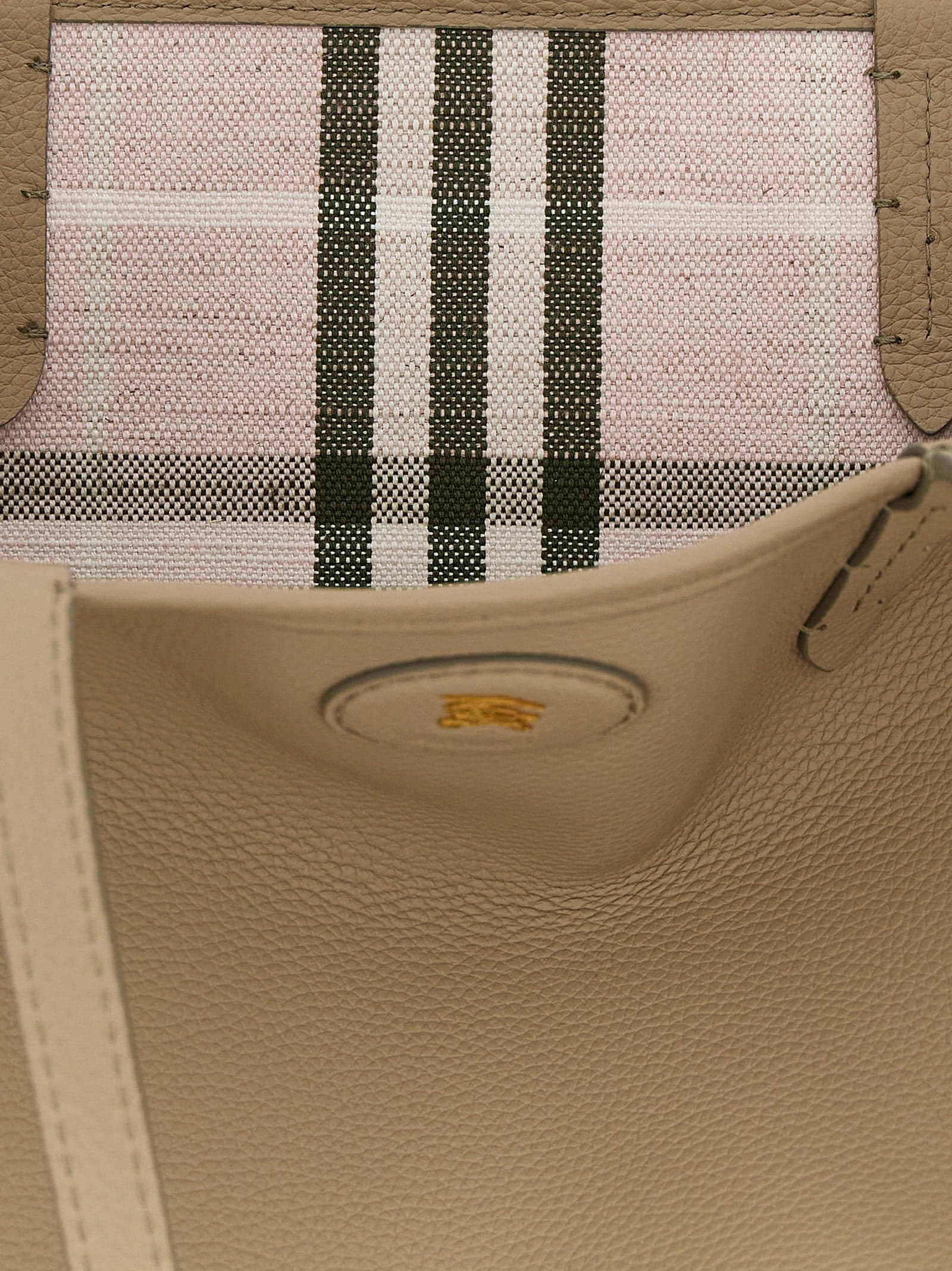 Beige Calfskin Tote Bag - 4