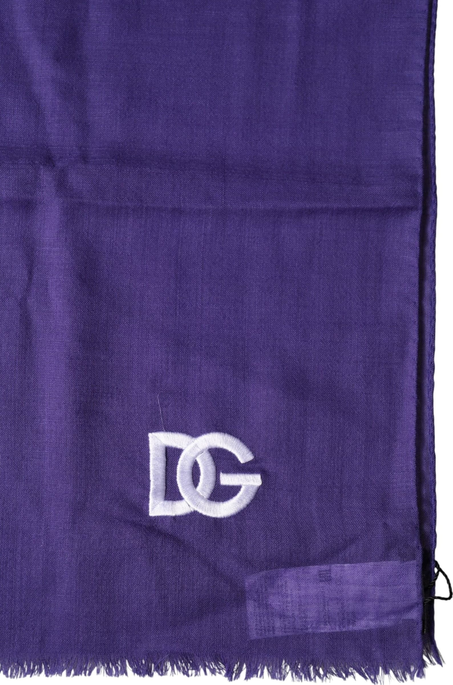 Purple Lace Stole Cotton Wrap Shawl Scarf - 4
