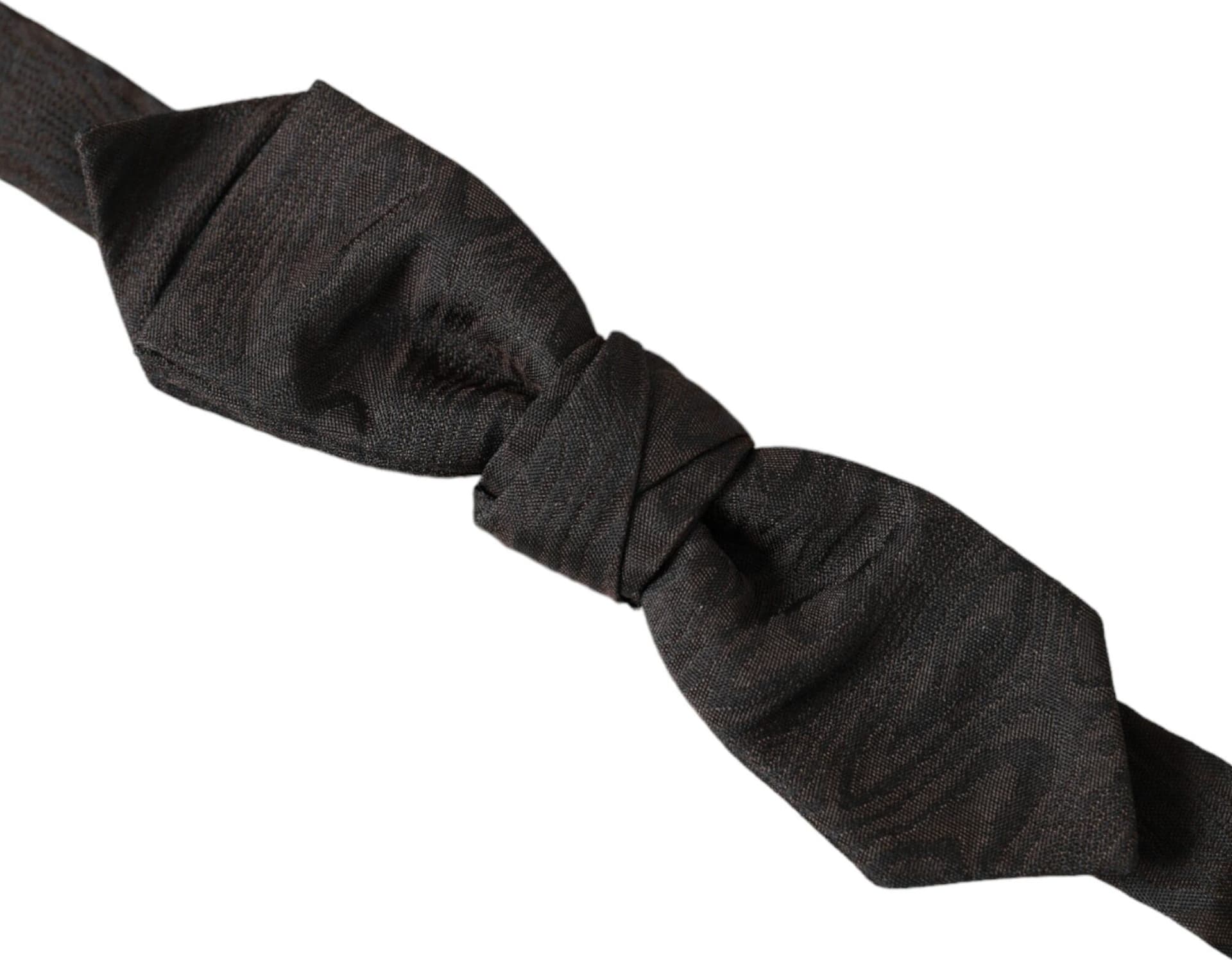 Black Silk Adjustable Neck Men Bow Tie - 3