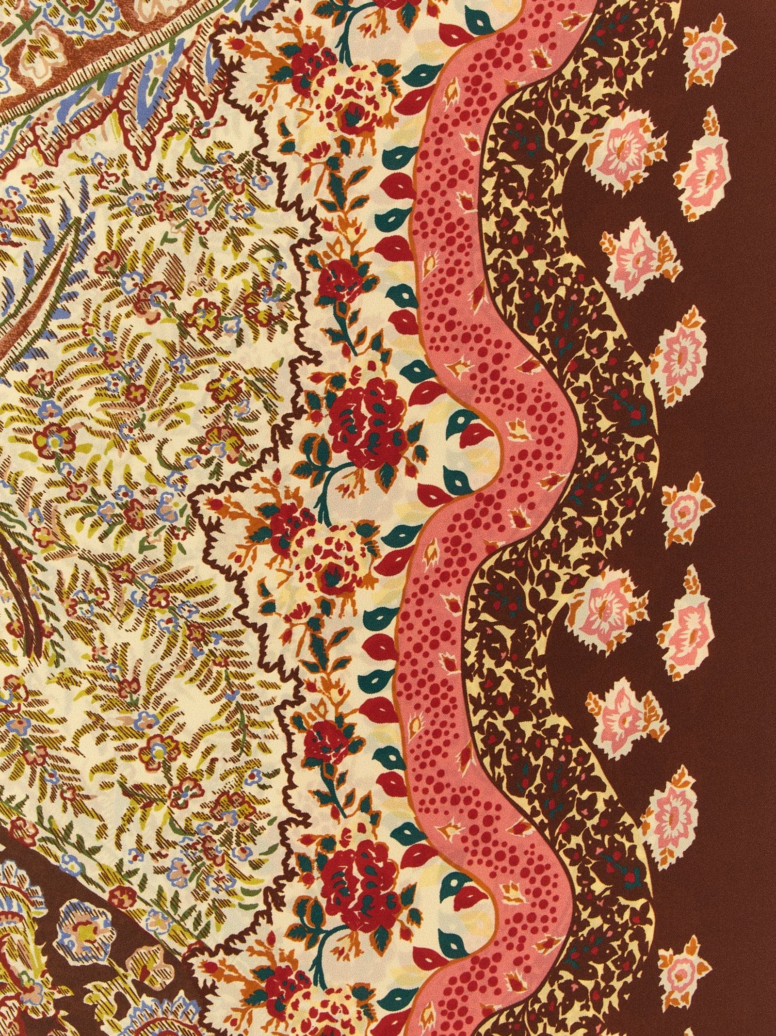 Brown Silk Foulard - 3