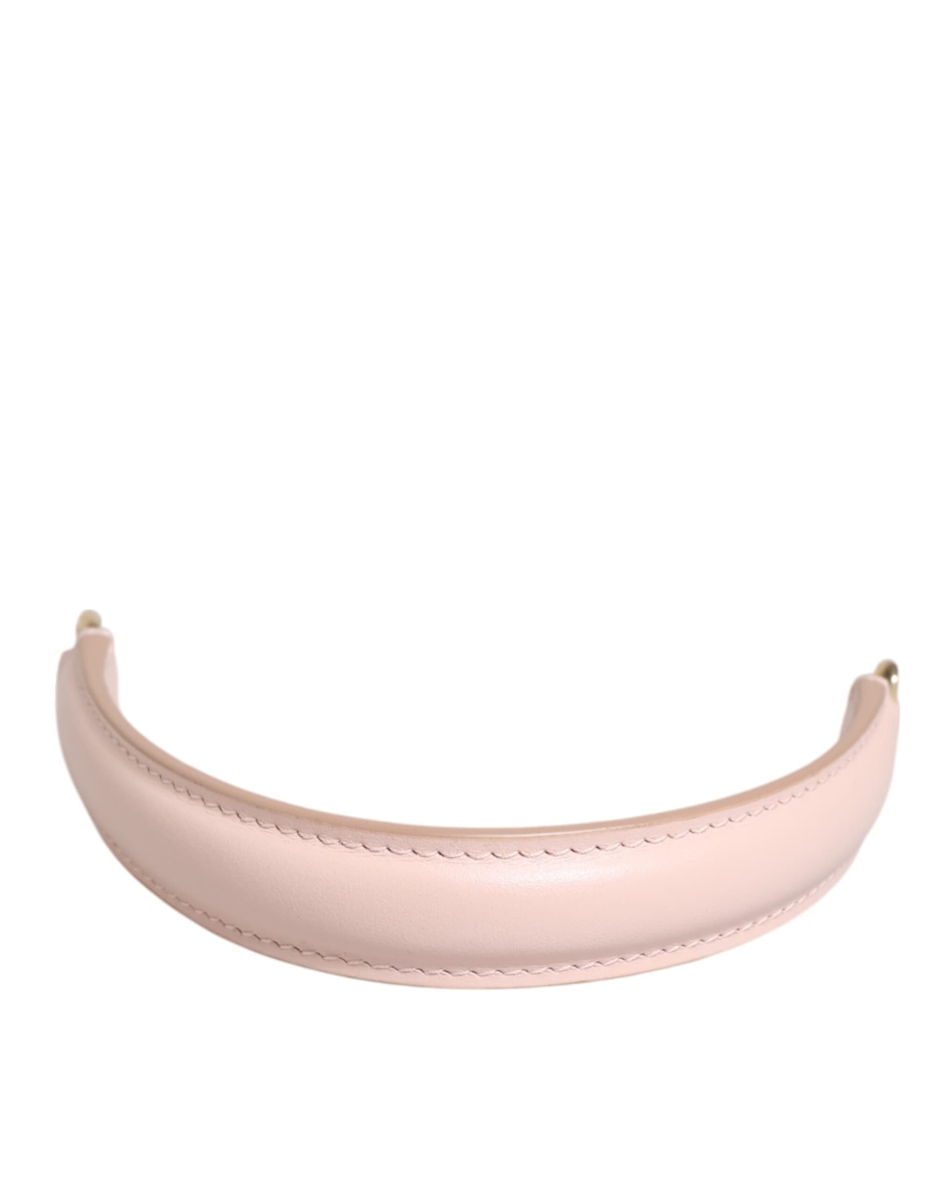 Strap Pink Leather Gold Tone Big Bag Handle Shoulder Strap - 2