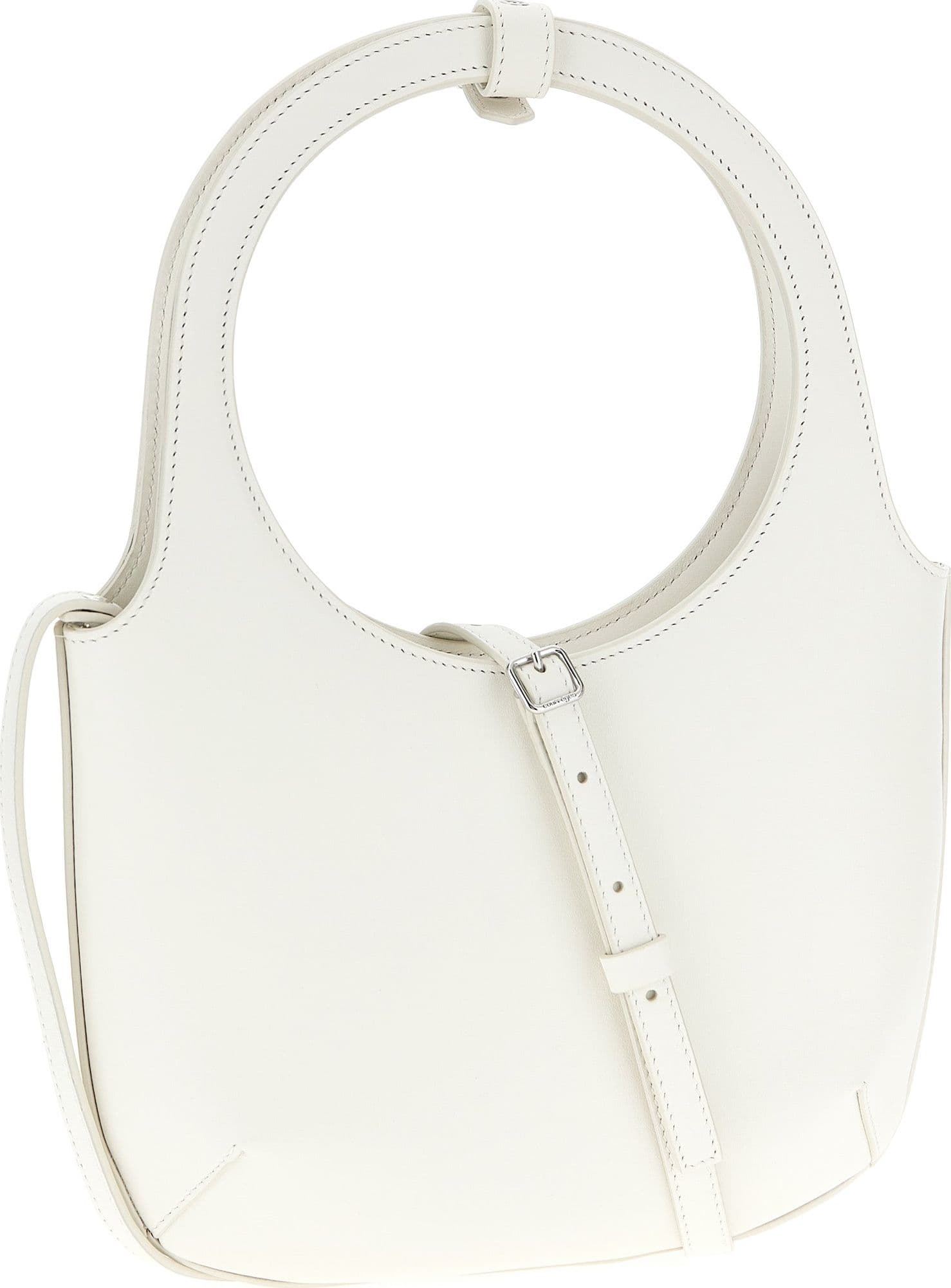 White Calfskin Handbag - 2