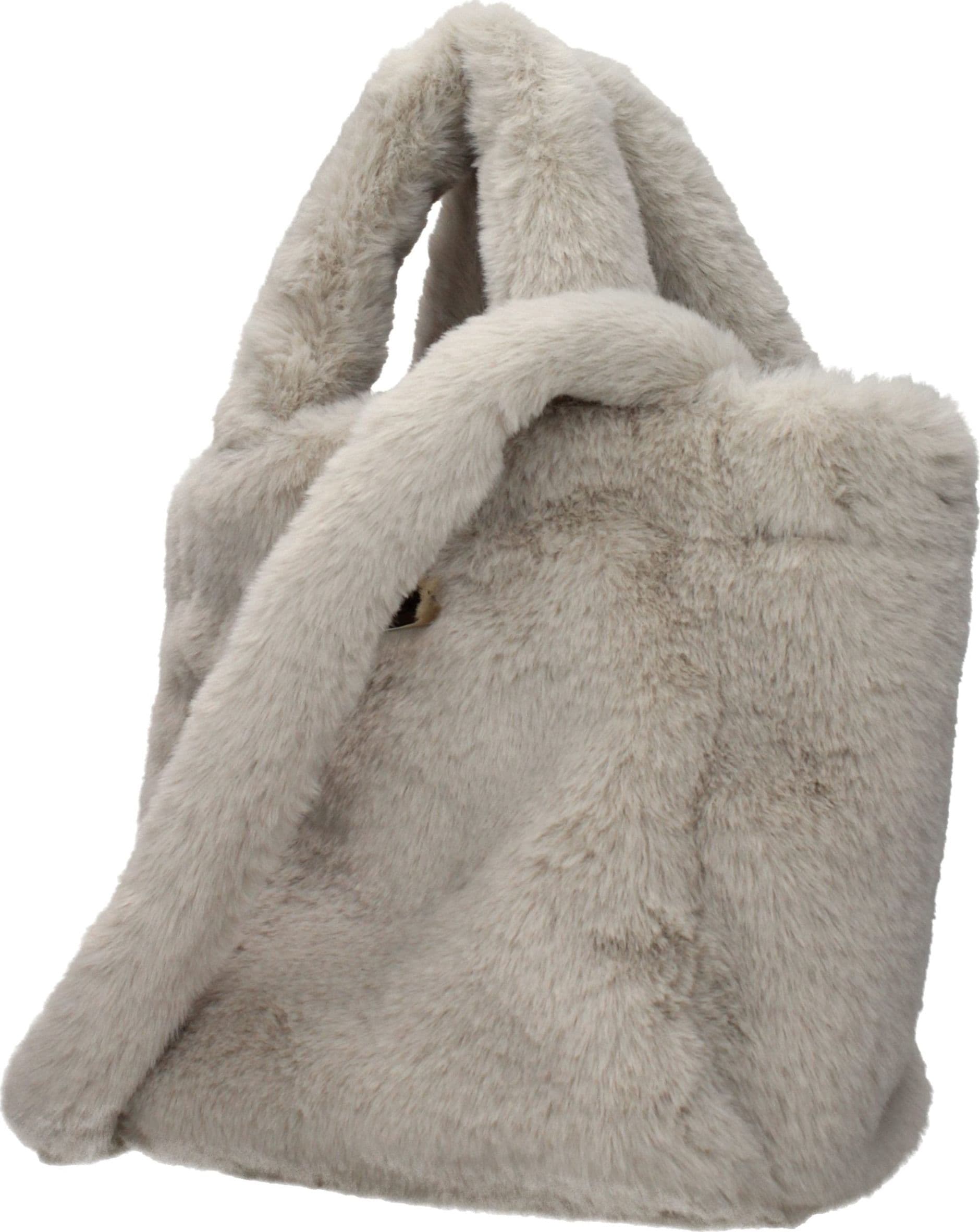 Gray Fur Handbag - 2