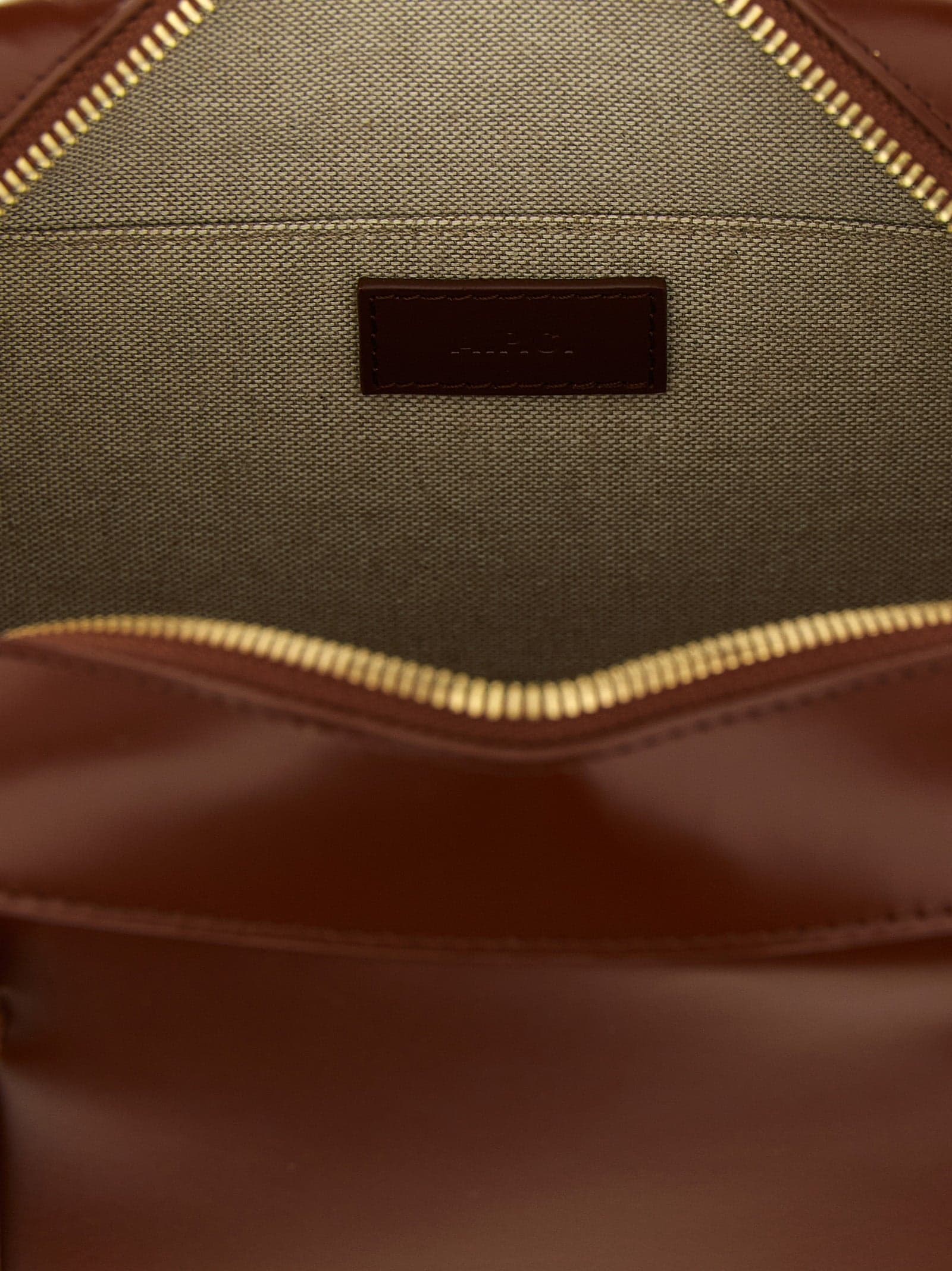Brown Cowhide Handbag - 4