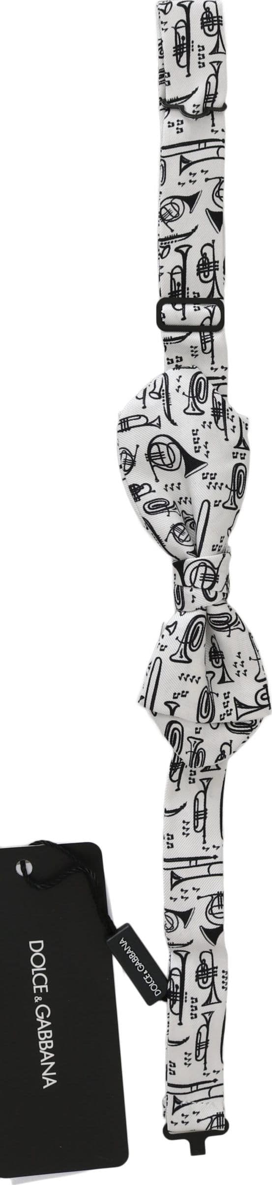 White Instruments Adjustable Neck Papillon Men Bow Tie - 2