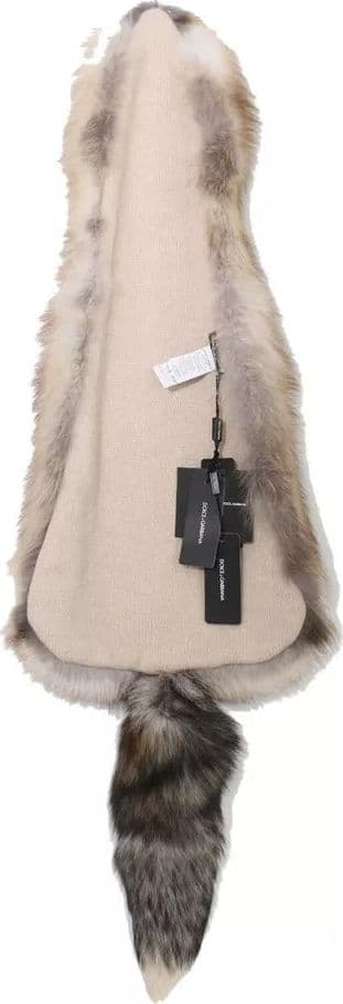 Brown Fox Tail Fur Shawl Neck Wrap Cover Collar Scarf - 6