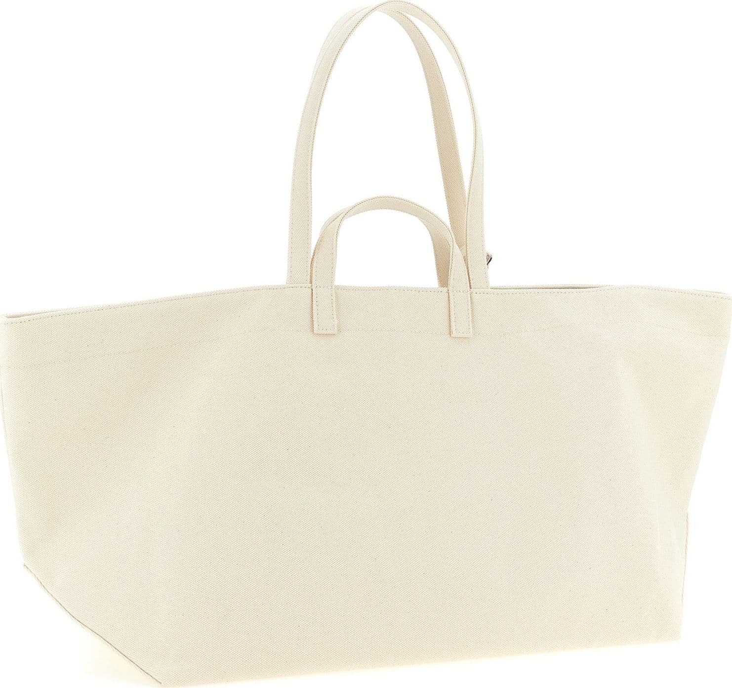 Beige Cotton Tote Bag - 2