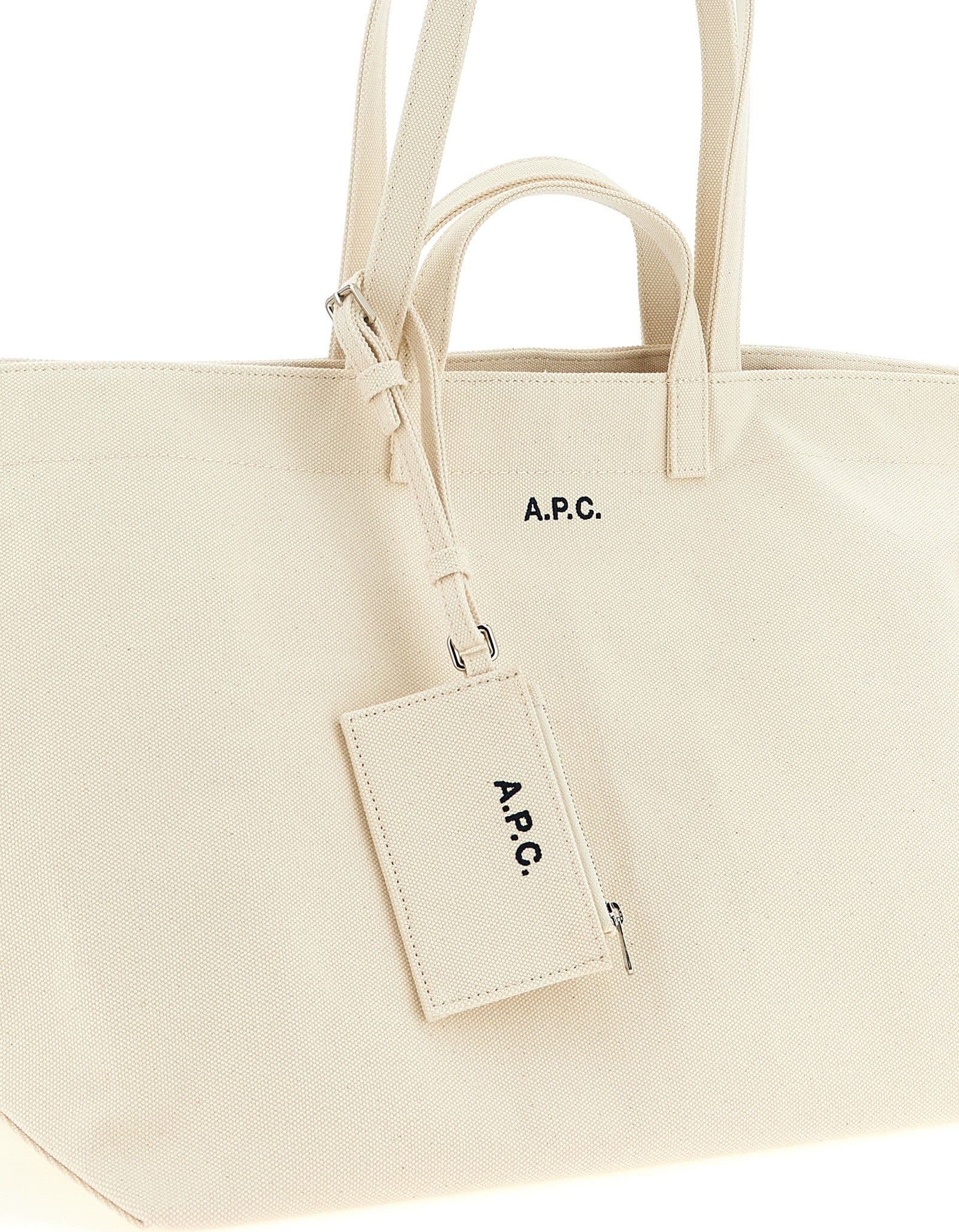 Beige Cotton Tote Bag - 3