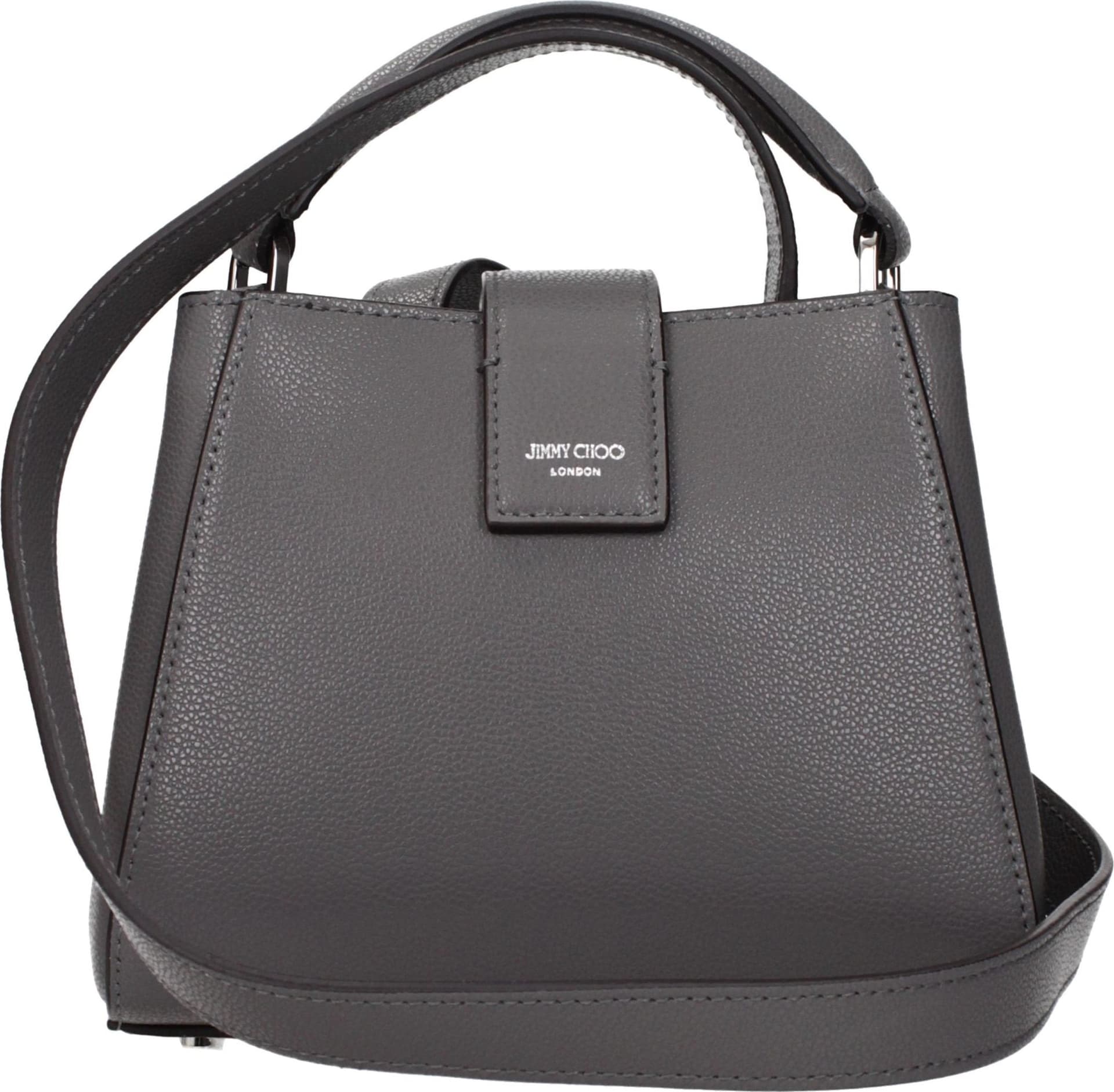 Gray Leather Handbag - 3