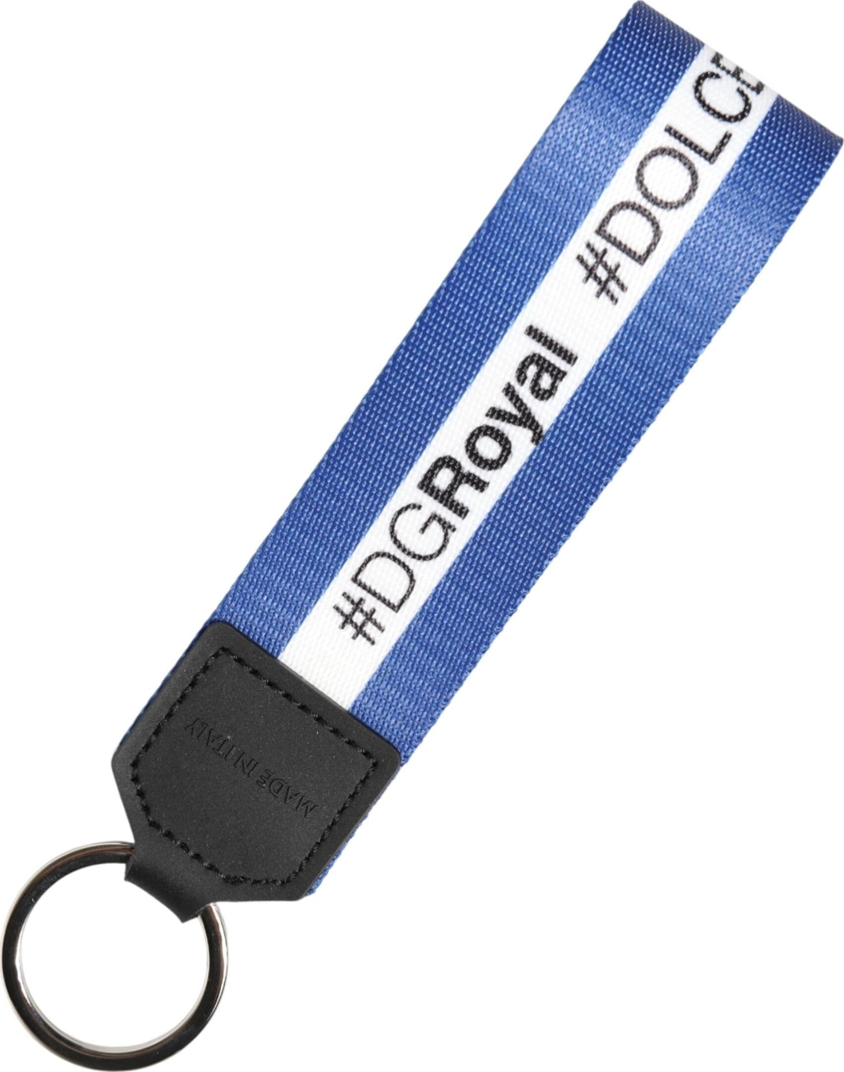 White Blue Logo Polyester PVC Holder Keychain Keyring - 2