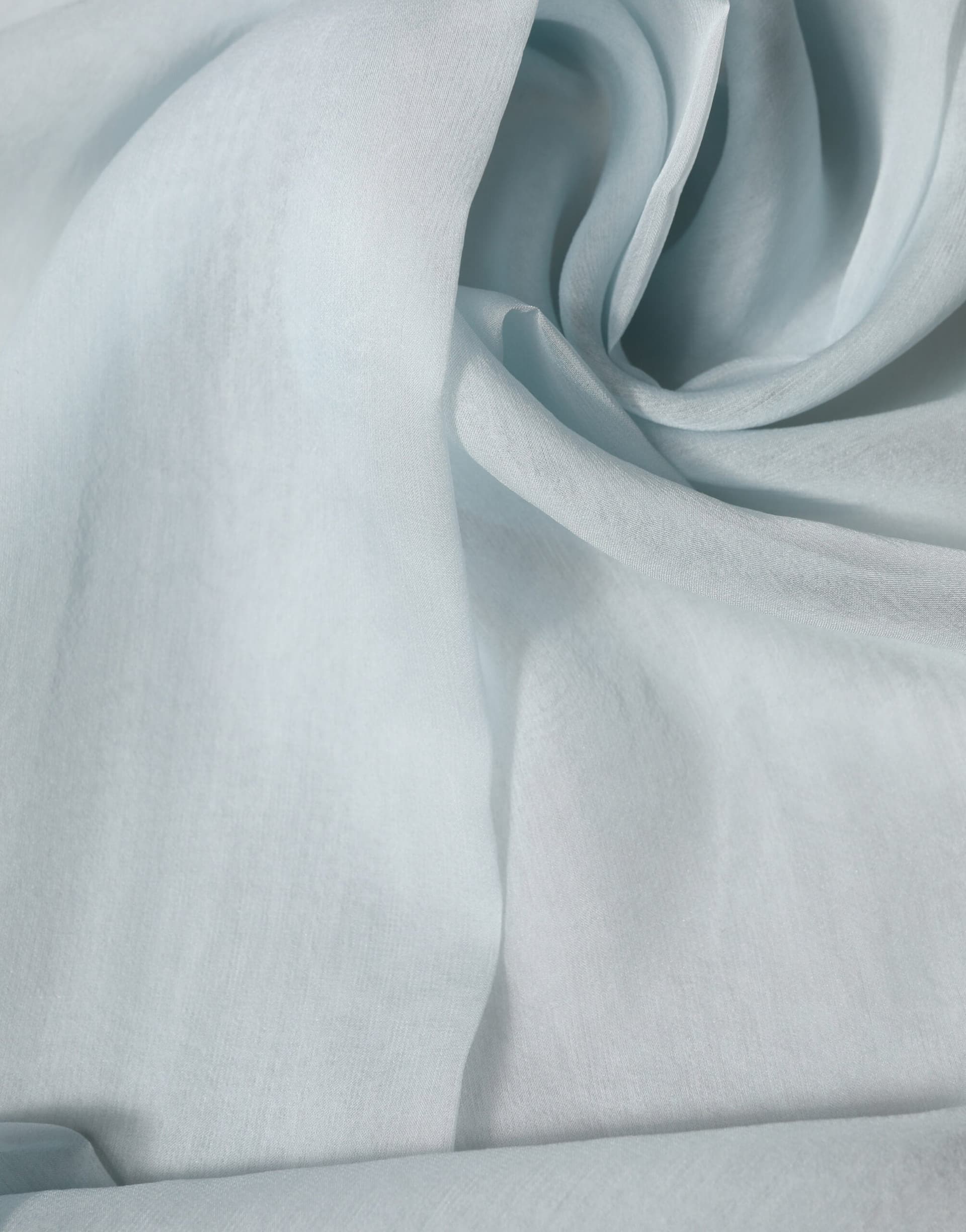Light Blue Silk Sash Wrap Foulard 294.5cm x 19cm Scarf - 4