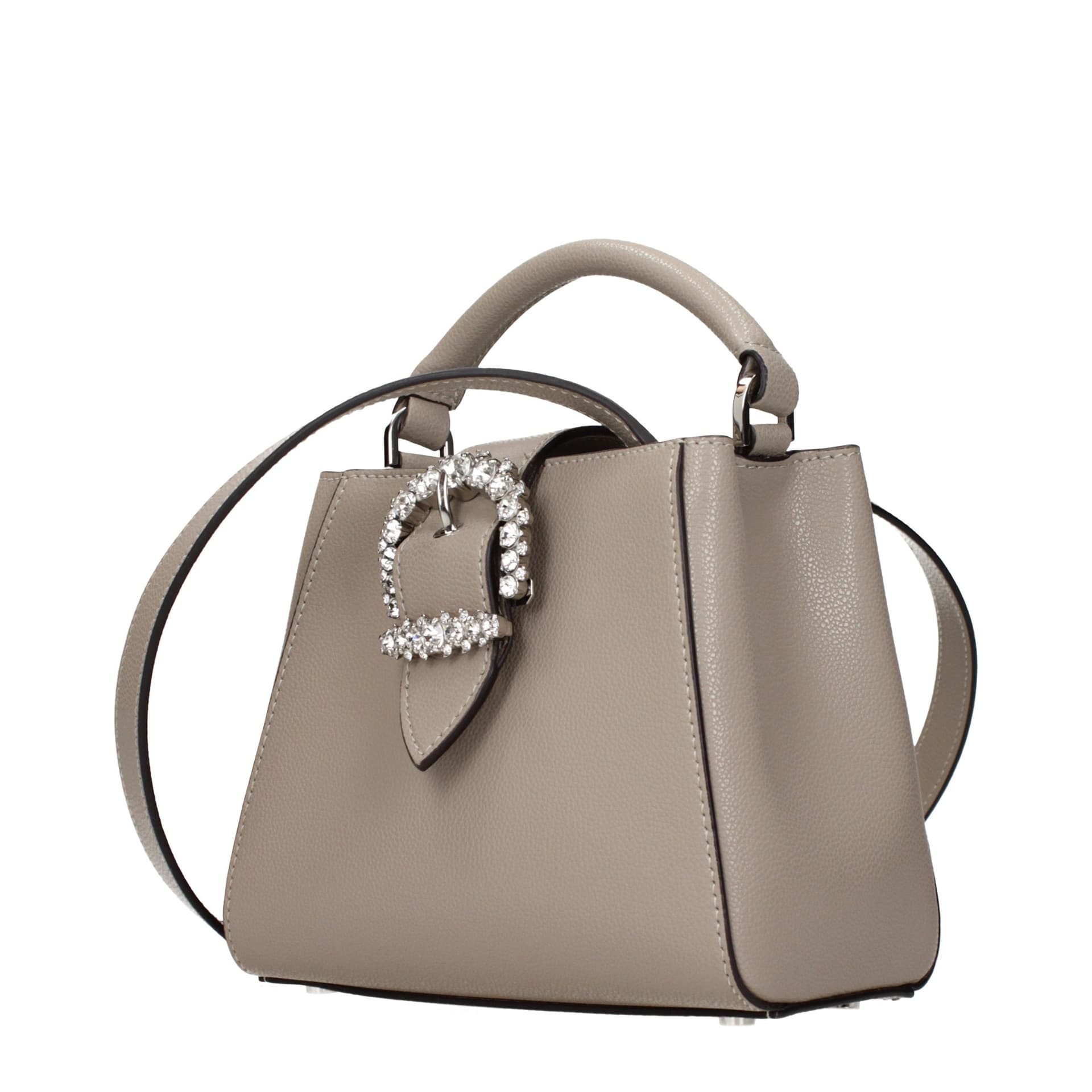 Gray Leather Handbag - 2