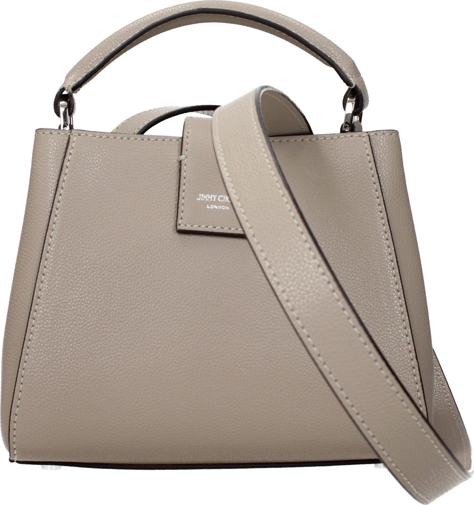 Gray Leather Handbag - 3