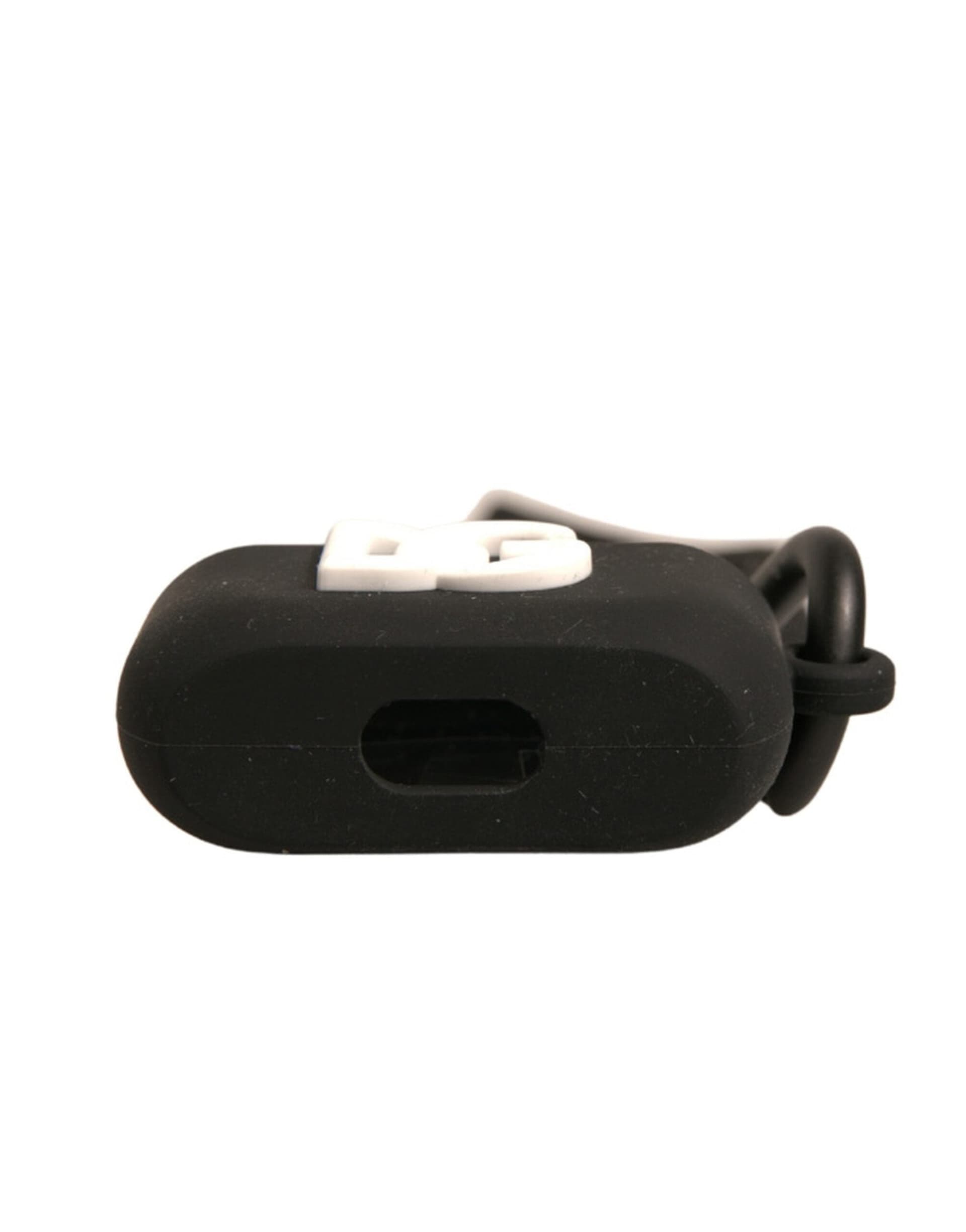 Black Silicone Rubber Logo Embossed Airpods Case - 5