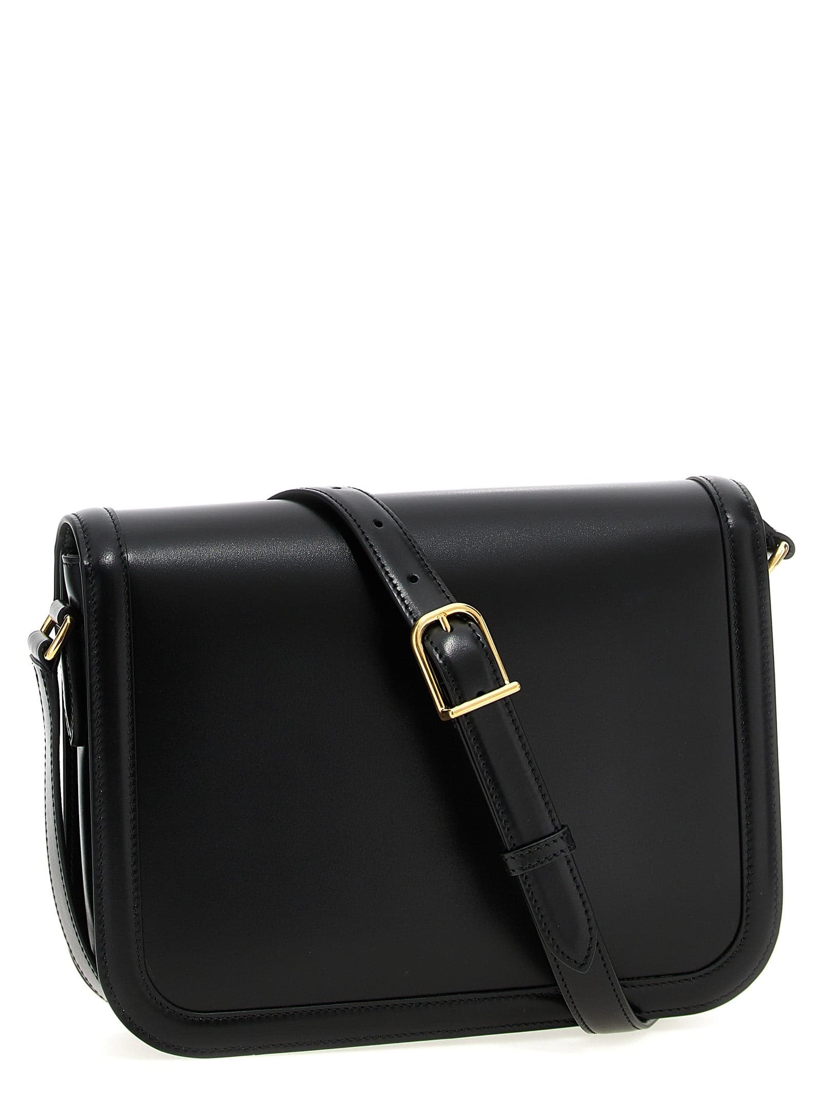 Black Calfskin Shoulder Bag - 2