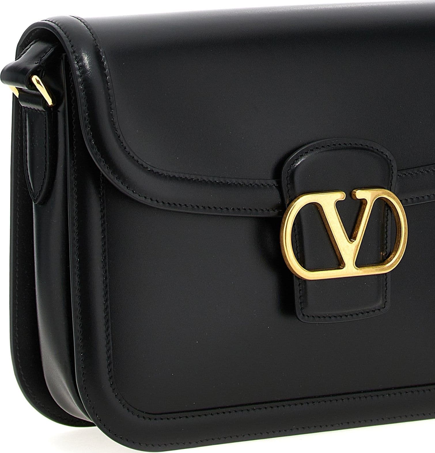 Black Calfskin Shoulder Bag - 3