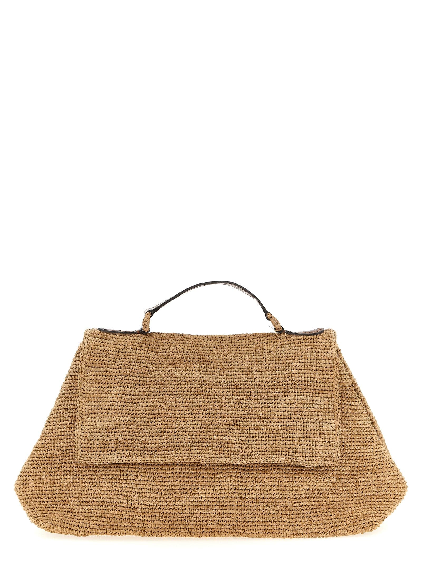 Beige Raffia Handbag