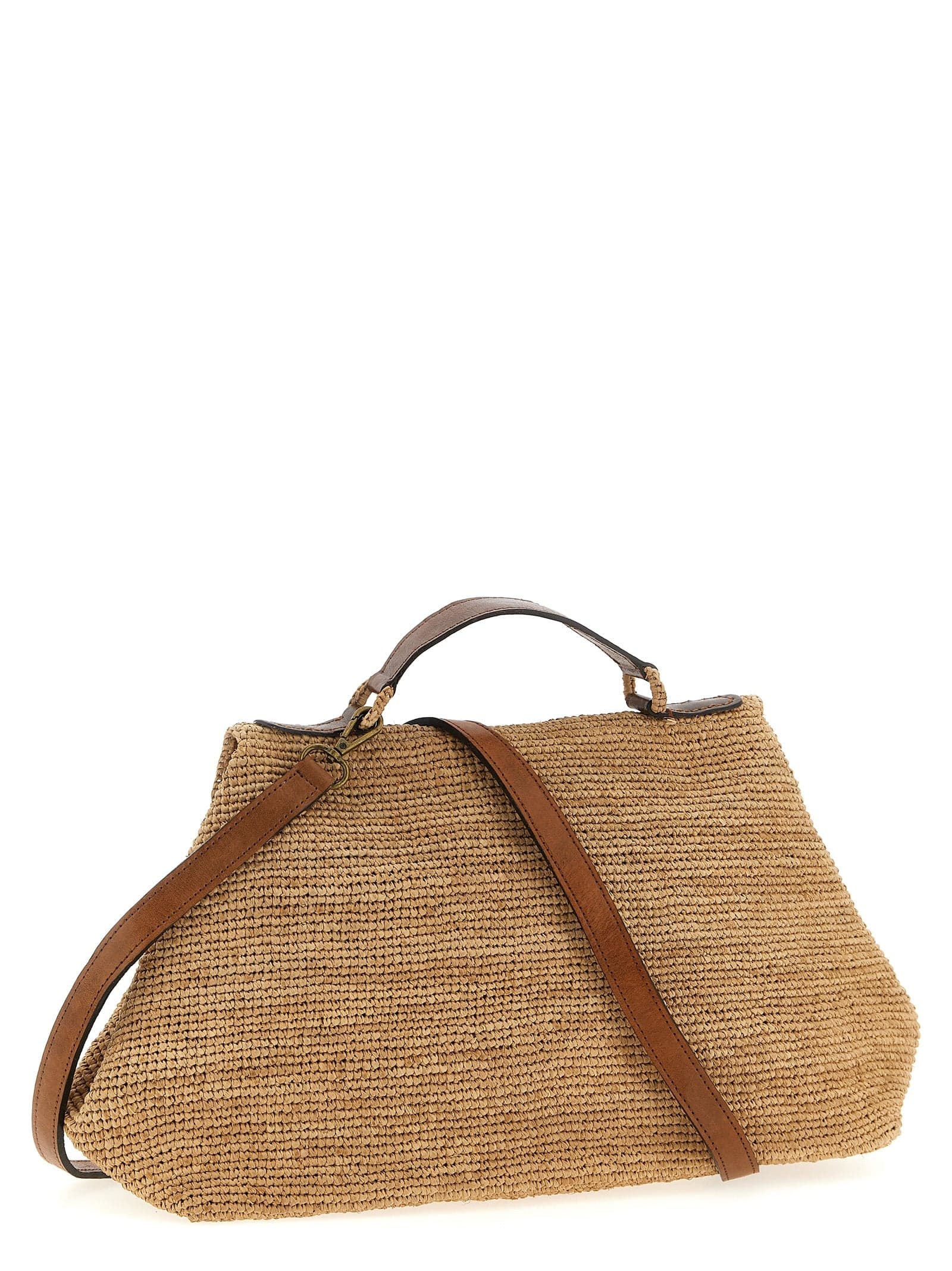 Beige Raffia Handbag - 2