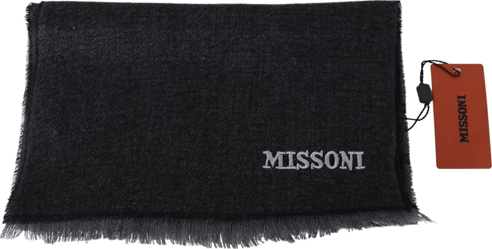 Black Striped Wool Unisex Neck Wrap Scarf - 3