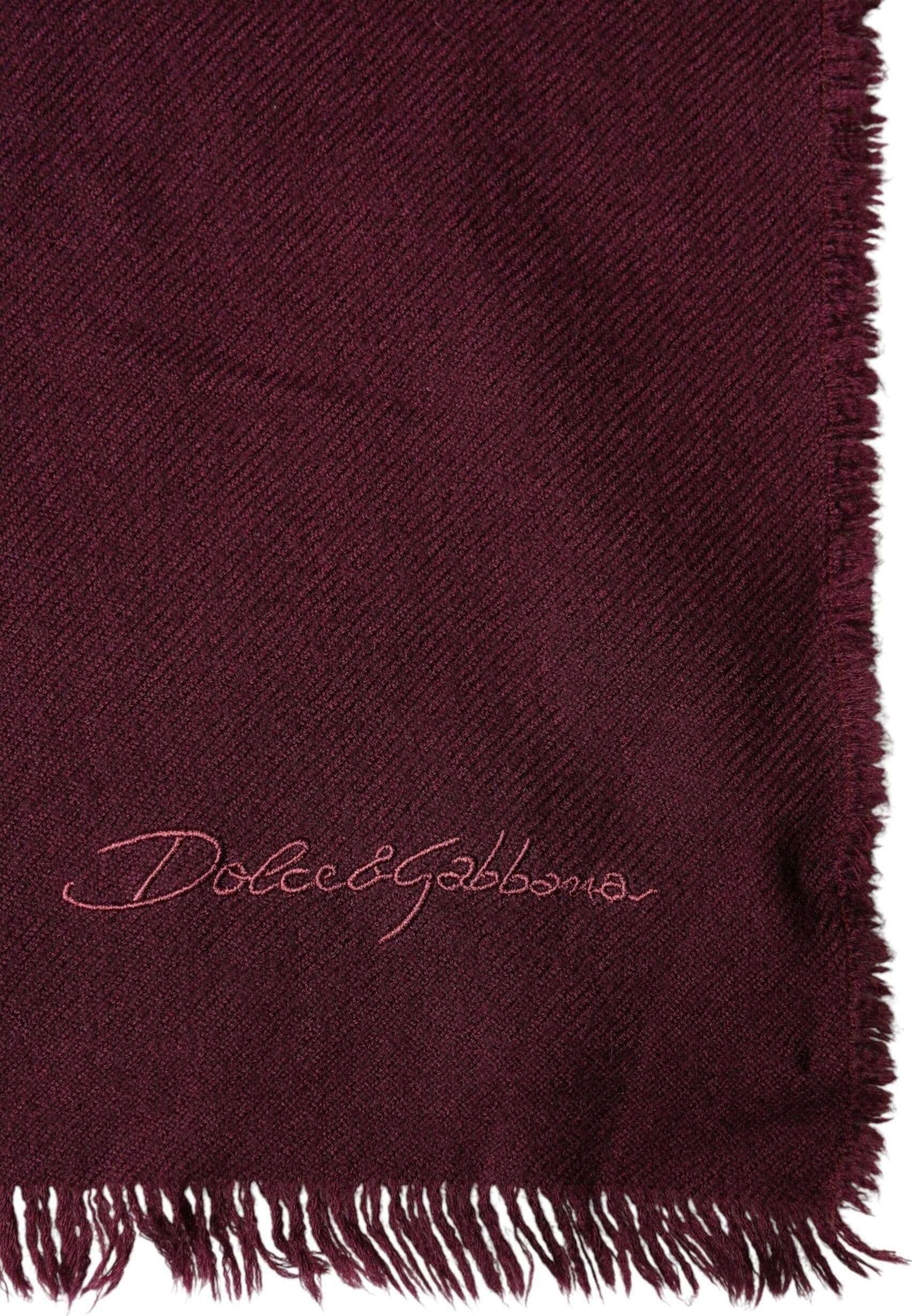 Maroon Cashmere Fringes Neck Wrap Shawl Scarf - 3