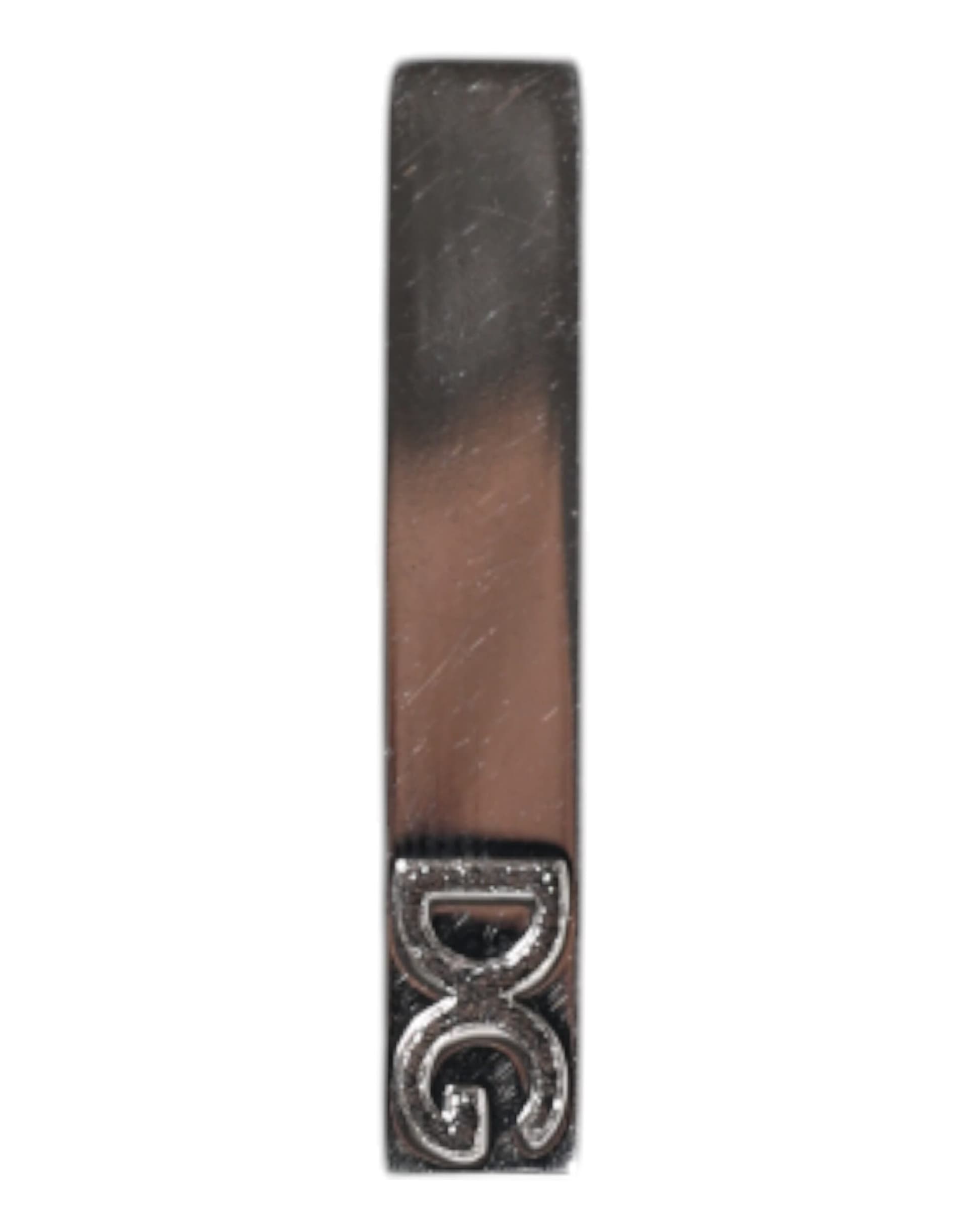 Silver Tone Brass Logo Branded Tie Clip Bar - 2