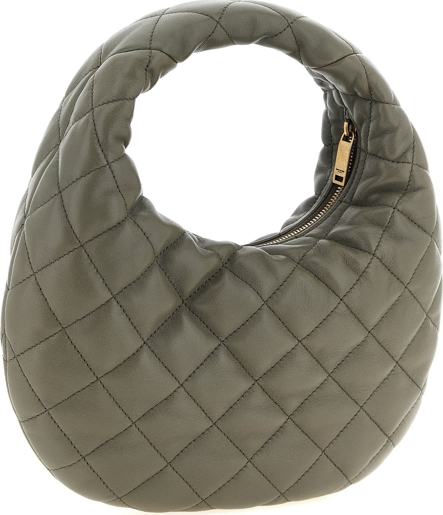 Gray Lamb Leather Handbag - 2
