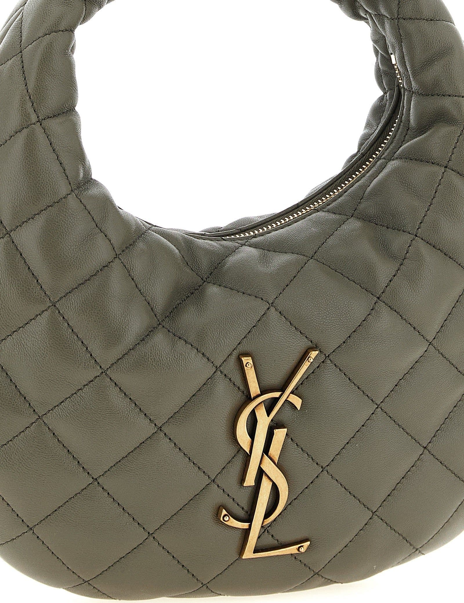 Gray Lamb Leather Handbag - 3