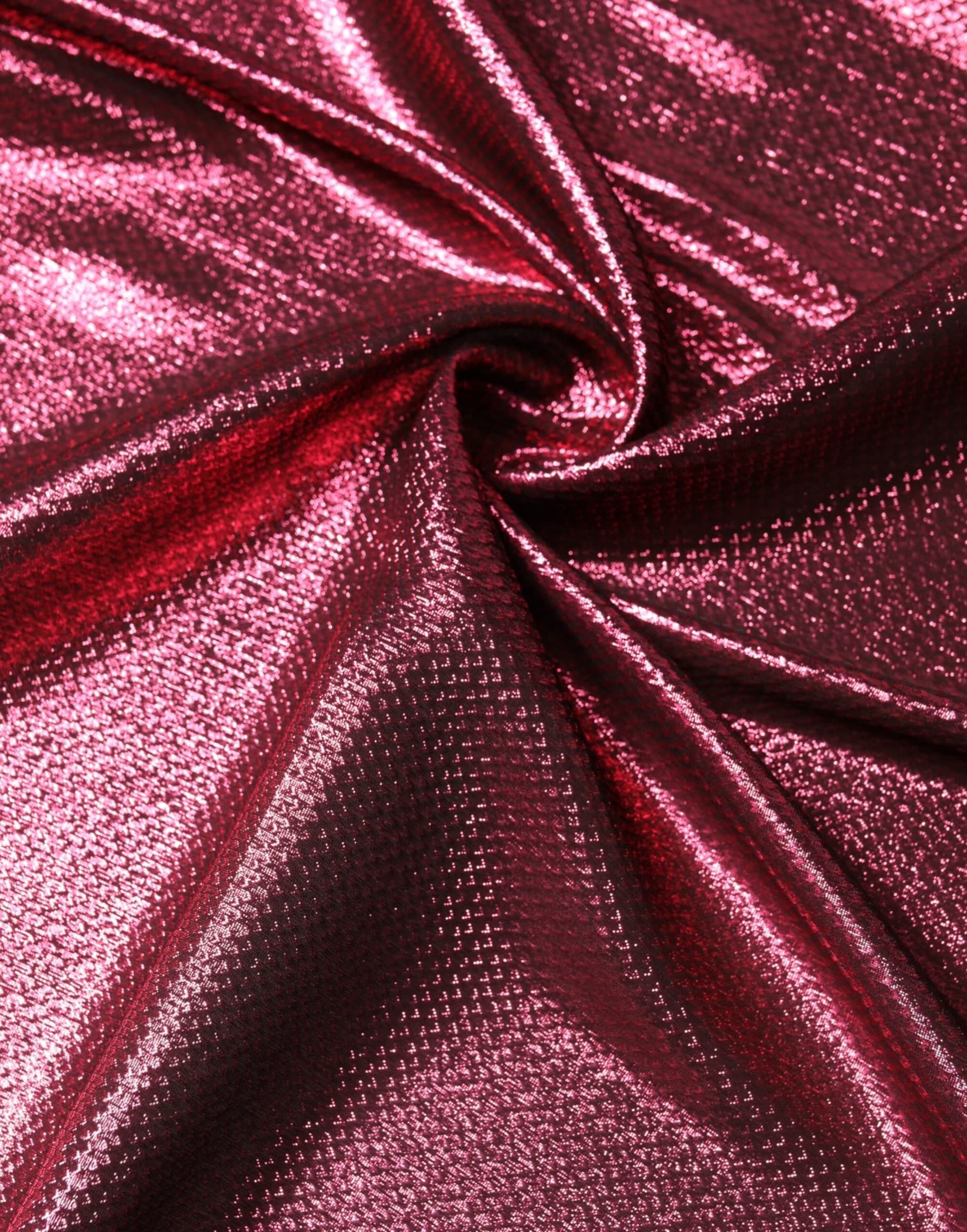 Metallic Pink Silk Square Foulard Scarf - 3