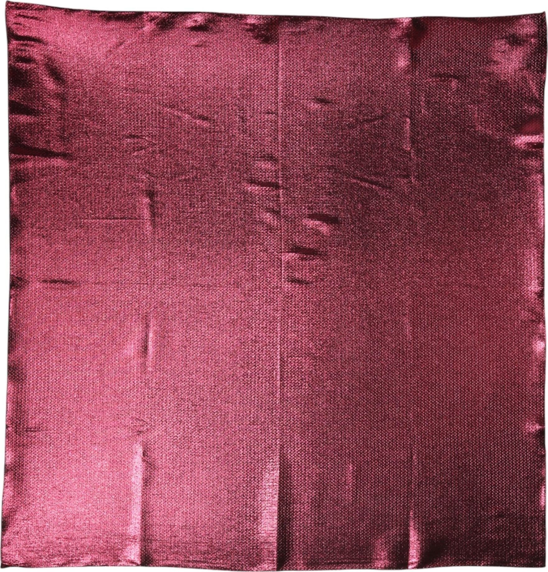 Metallic Pink Silk Square Foulard Scarf - 5