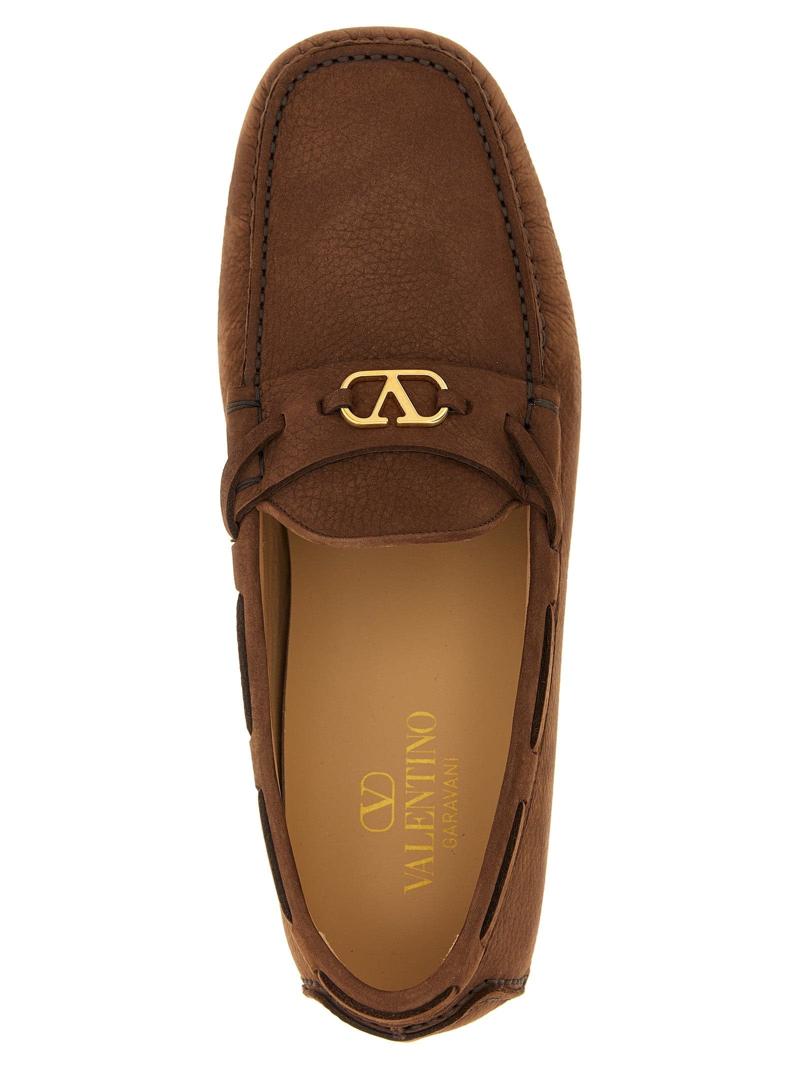 Brown Calfskin Slip-On Loafers - 4
