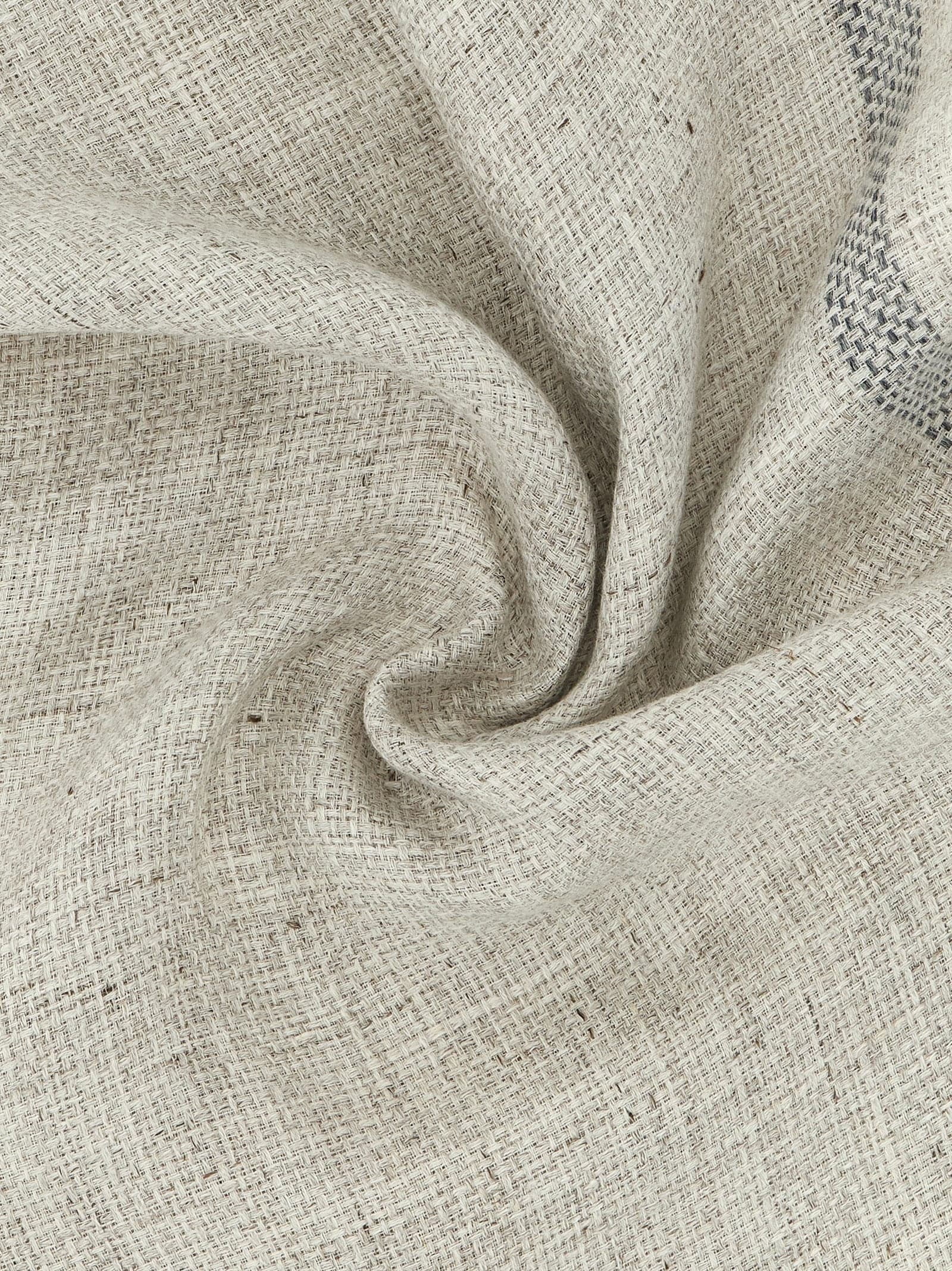 Gray Linen Scarf - 3