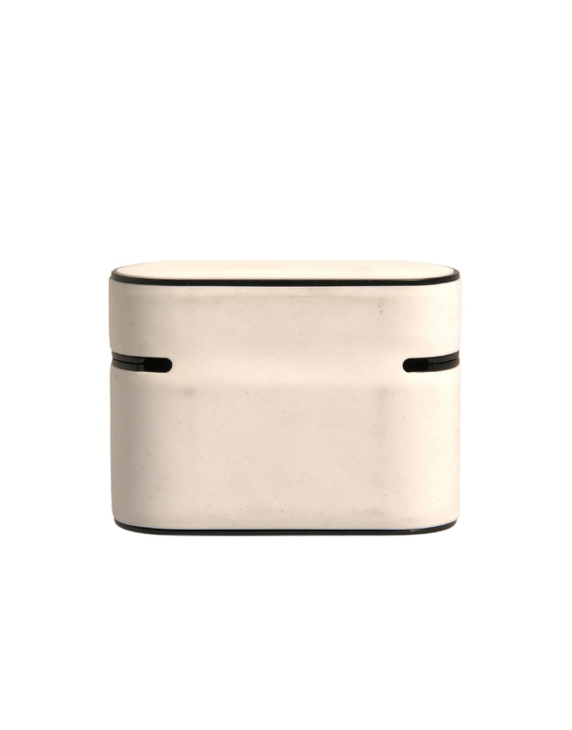 White PVC Embossed Logo Plaque Holder Airpods Case - 4