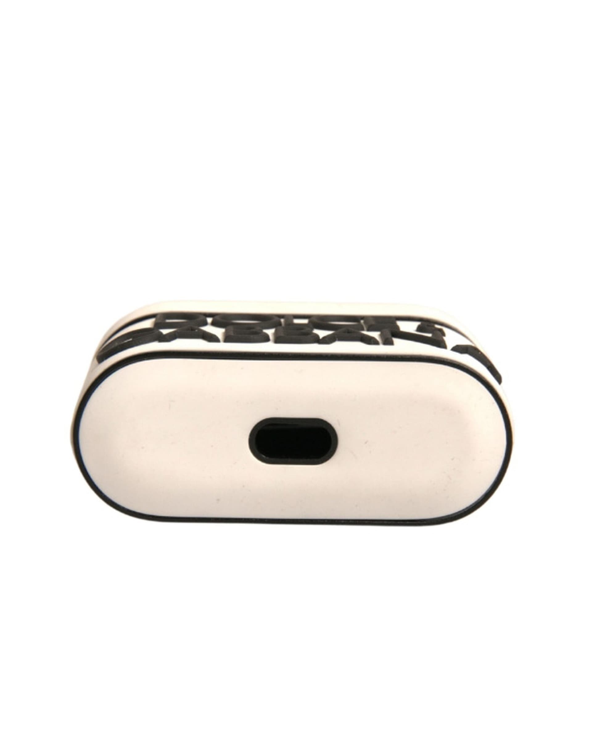 White PVC Embossed Logo Plaque Holder Airpods Case - 6