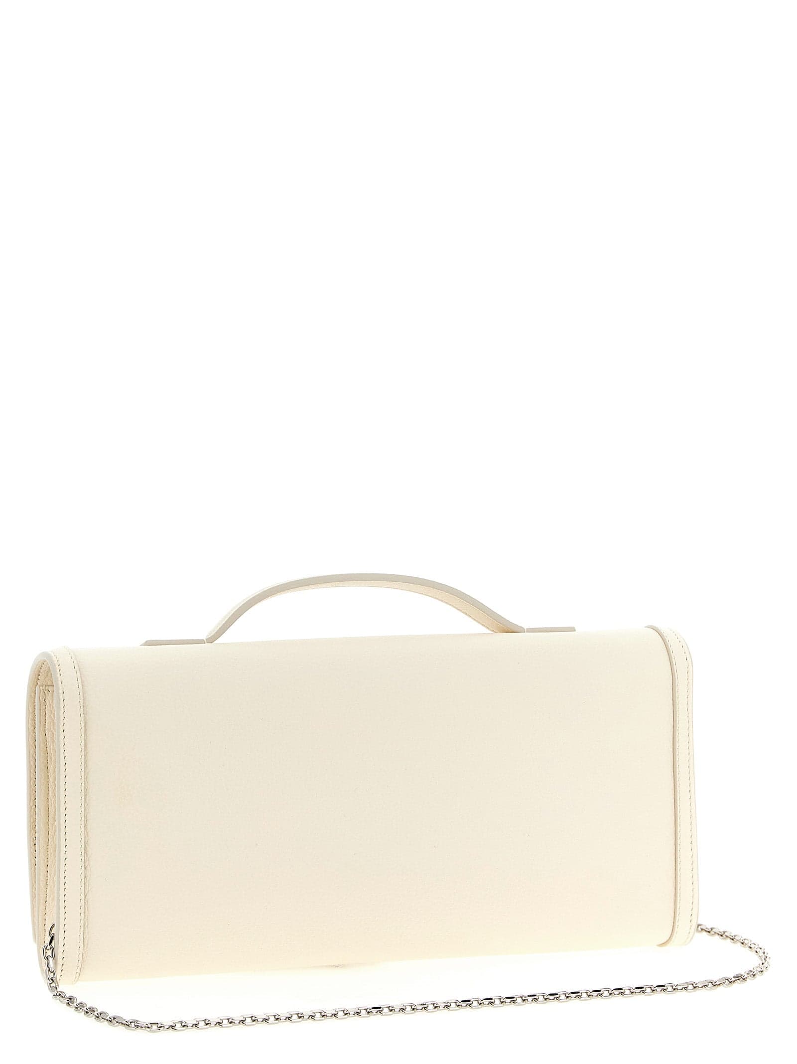 White Calfskin Clutch Bag - 2