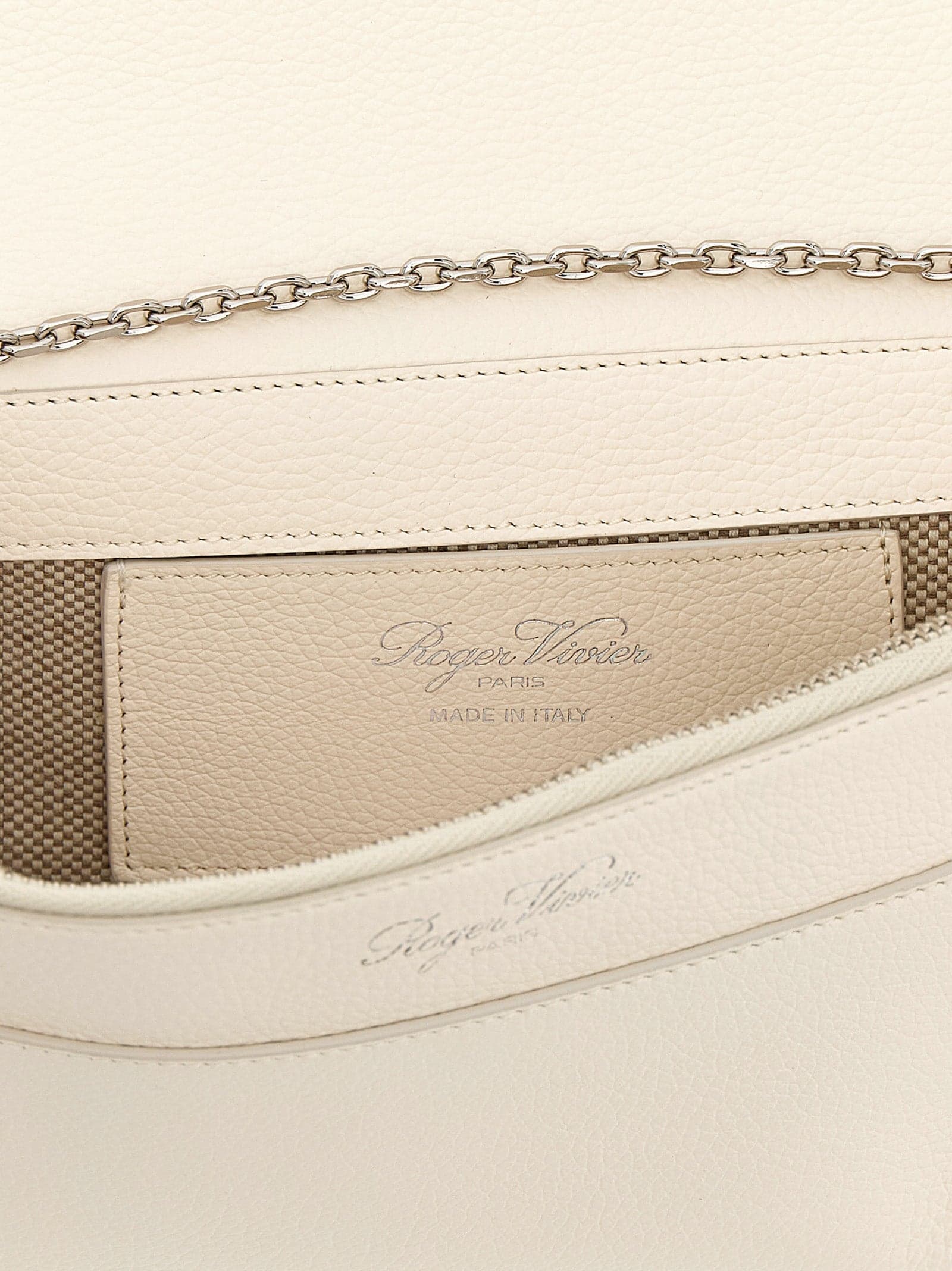 White Calfskin Clutch Bag - 4