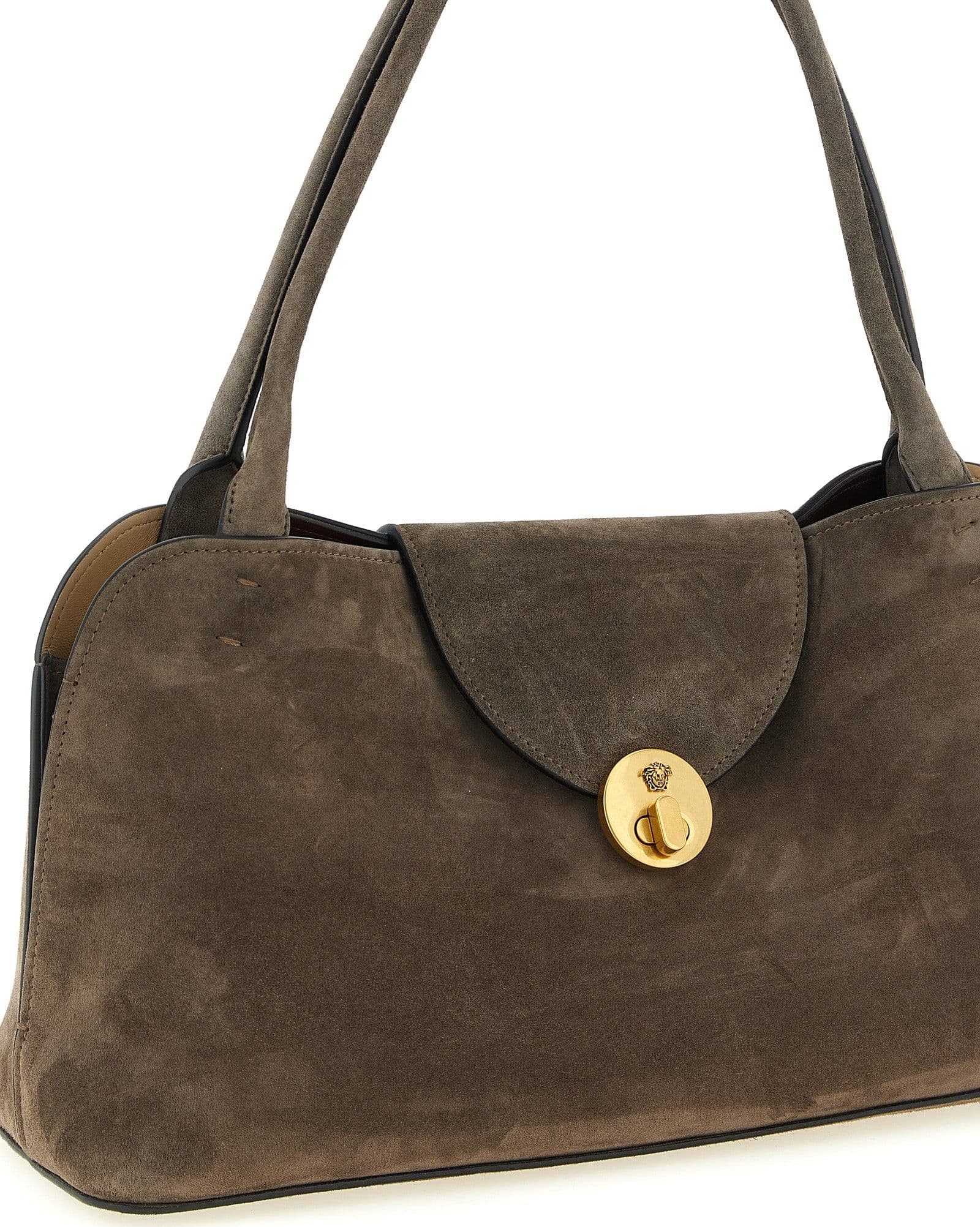 Brown Calfskin Shoulder Bag - 3
