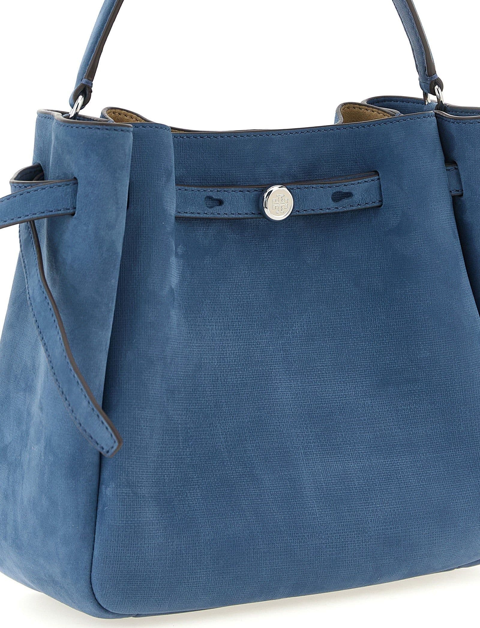 Blue Lamb Leather Handbag - 3
