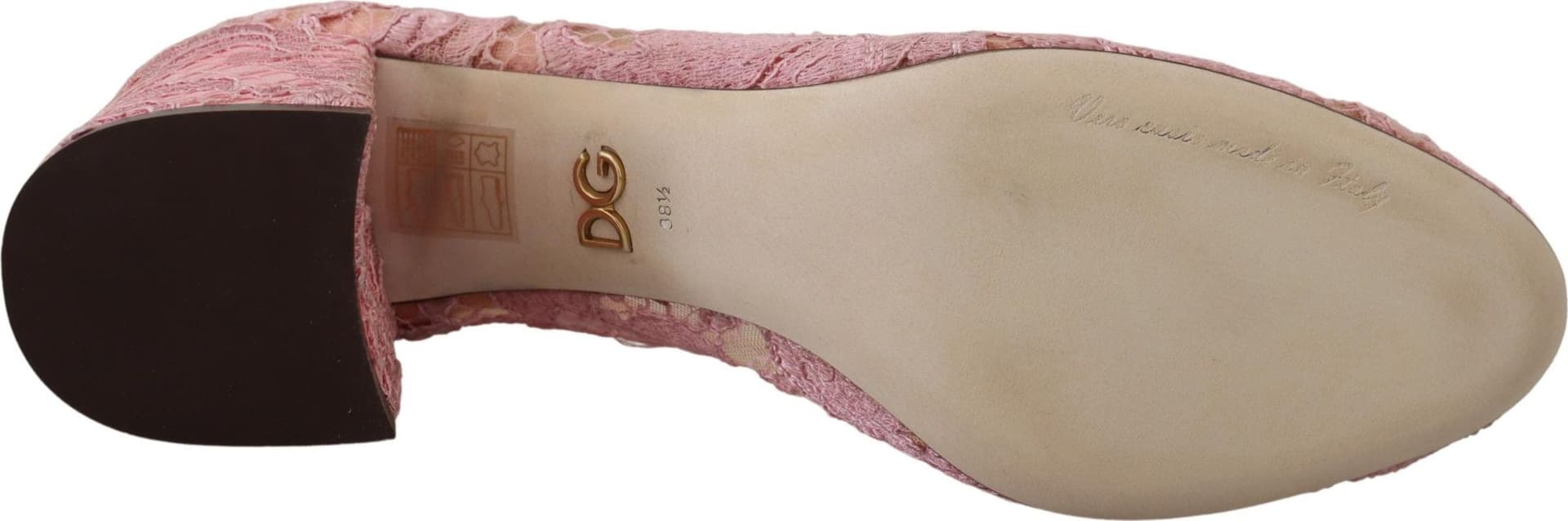 Pink Taormina Lace Crystal Pumps Pastel Shoes - 5