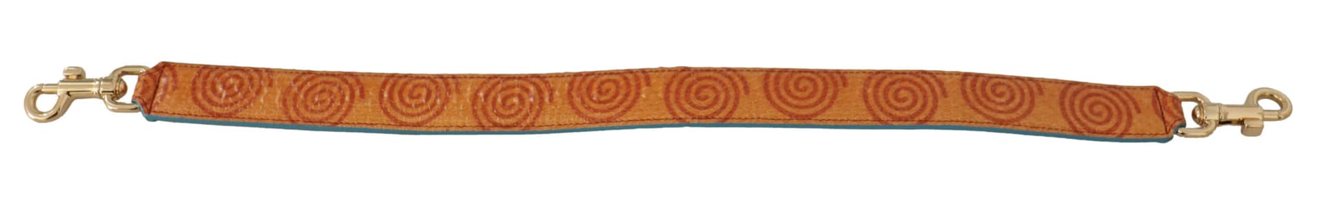 Orange Leather Swirl Print Bag Shoulder Strap - 3
