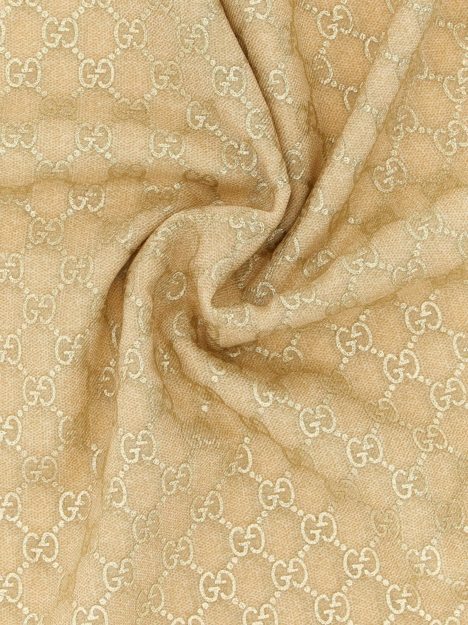 Beige Wool Scarf - 2