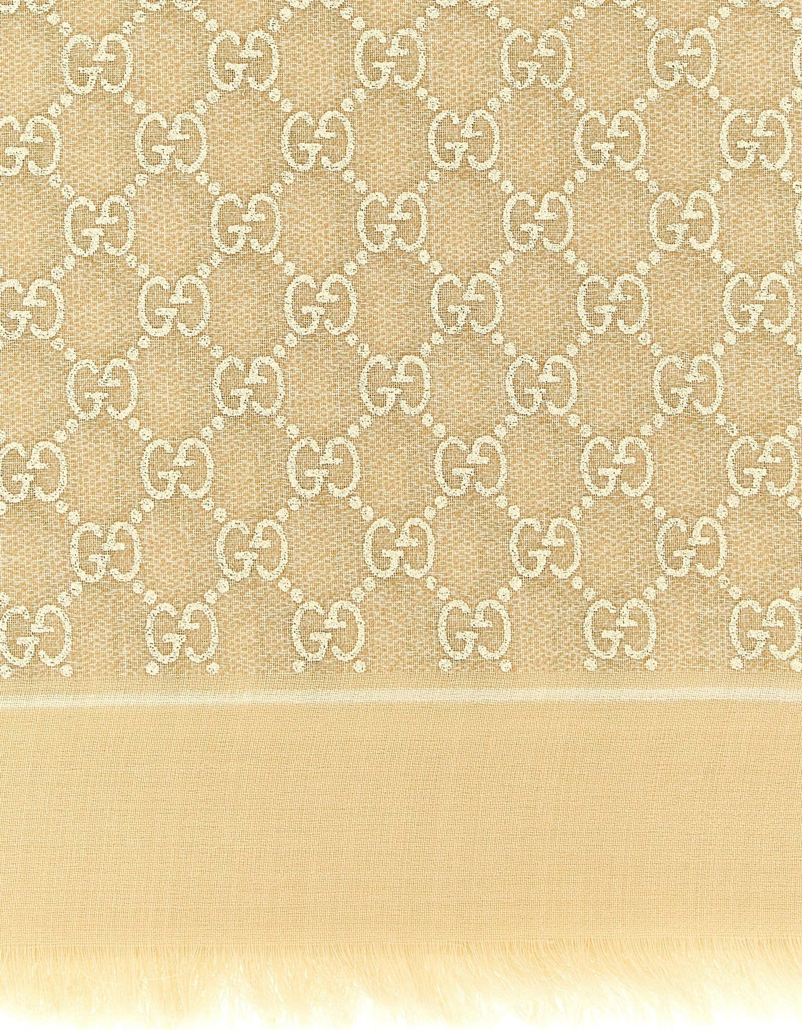 Beige Wool Scarf - 3